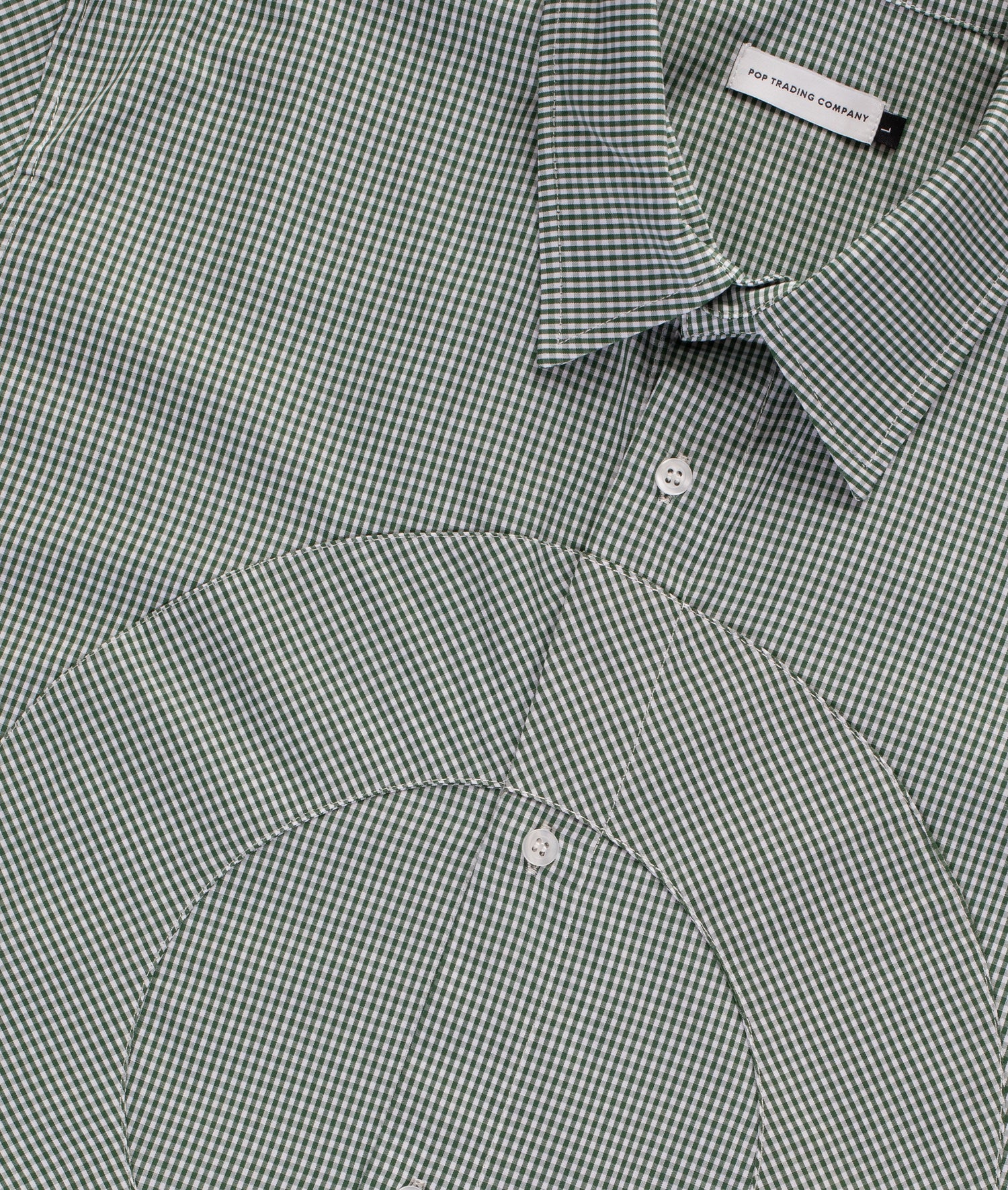 Pop O Shortsleeve Gingham Shirt Green/White