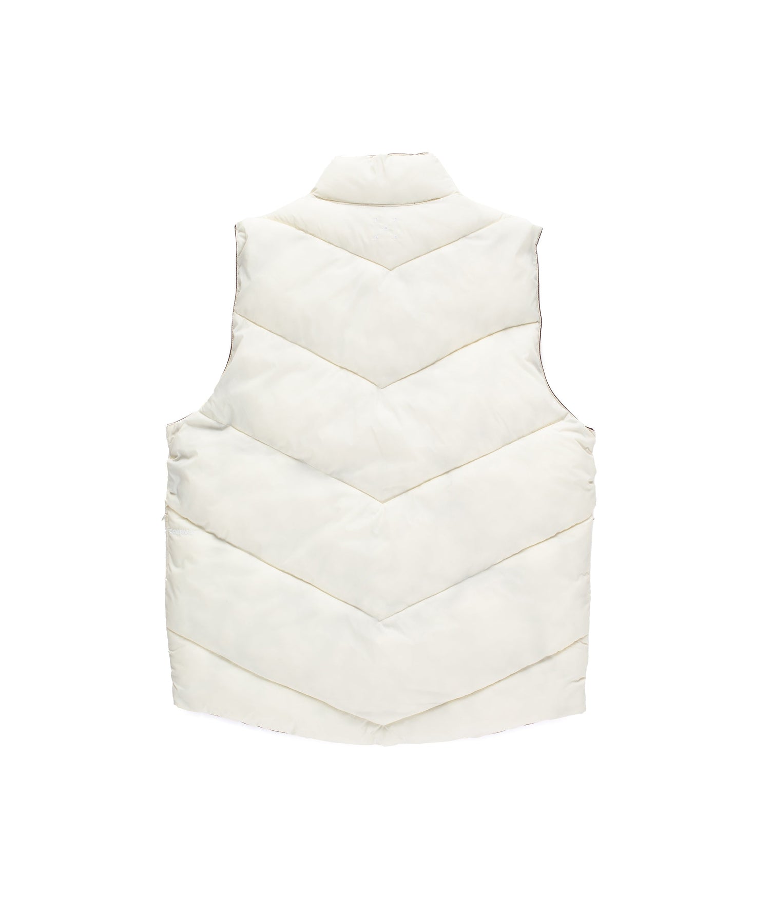 Pop Quilted Reversible Vest Fudge/Off White
