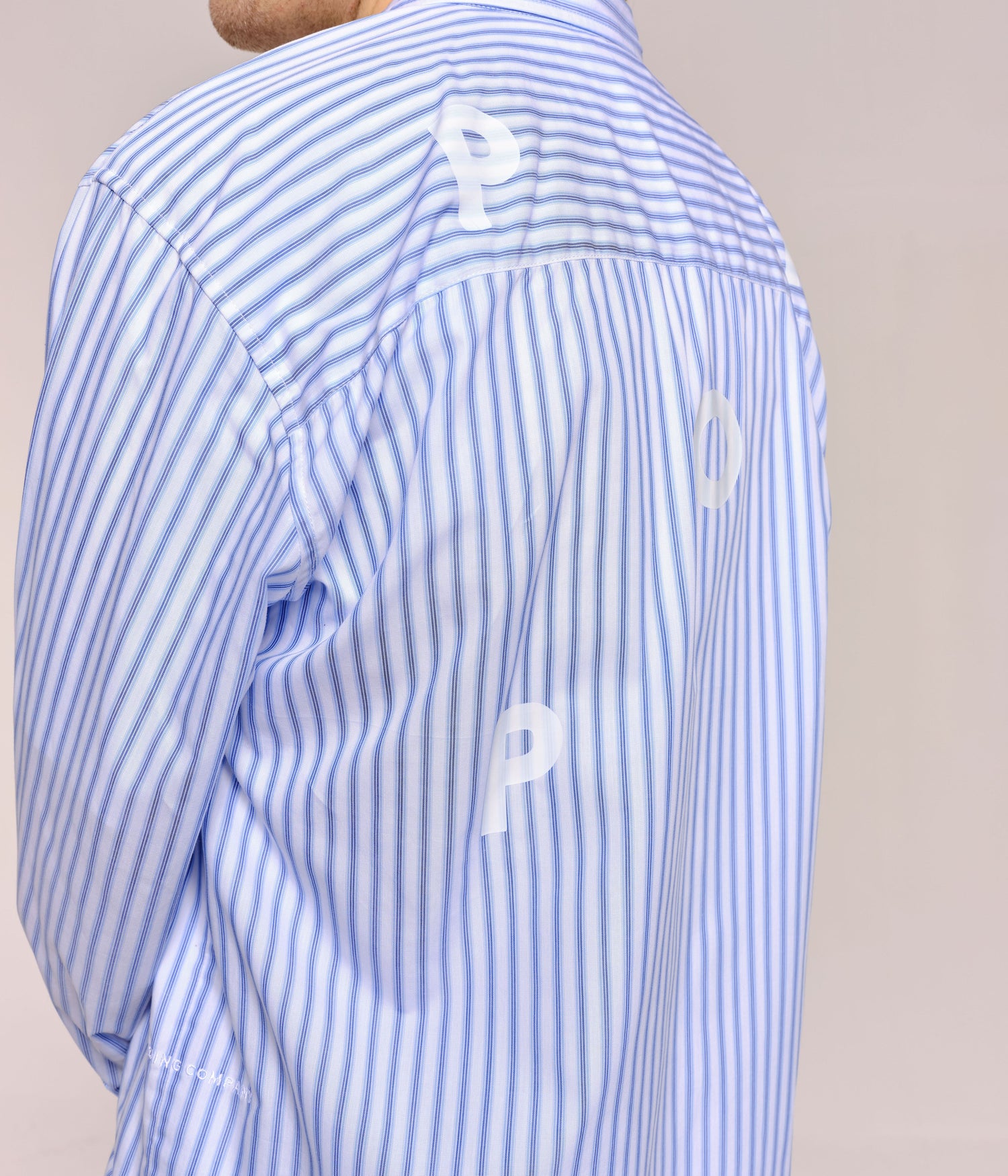 Pop Striped Logo Shirt White