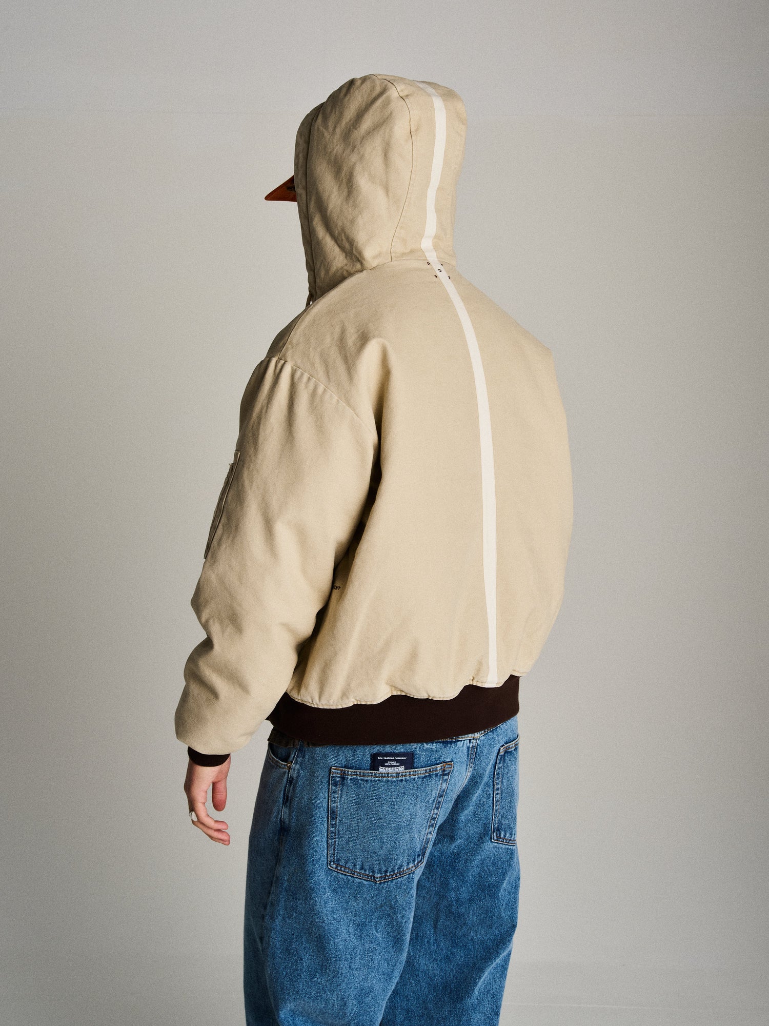Pop Hooded Flight Jacket White Pepper