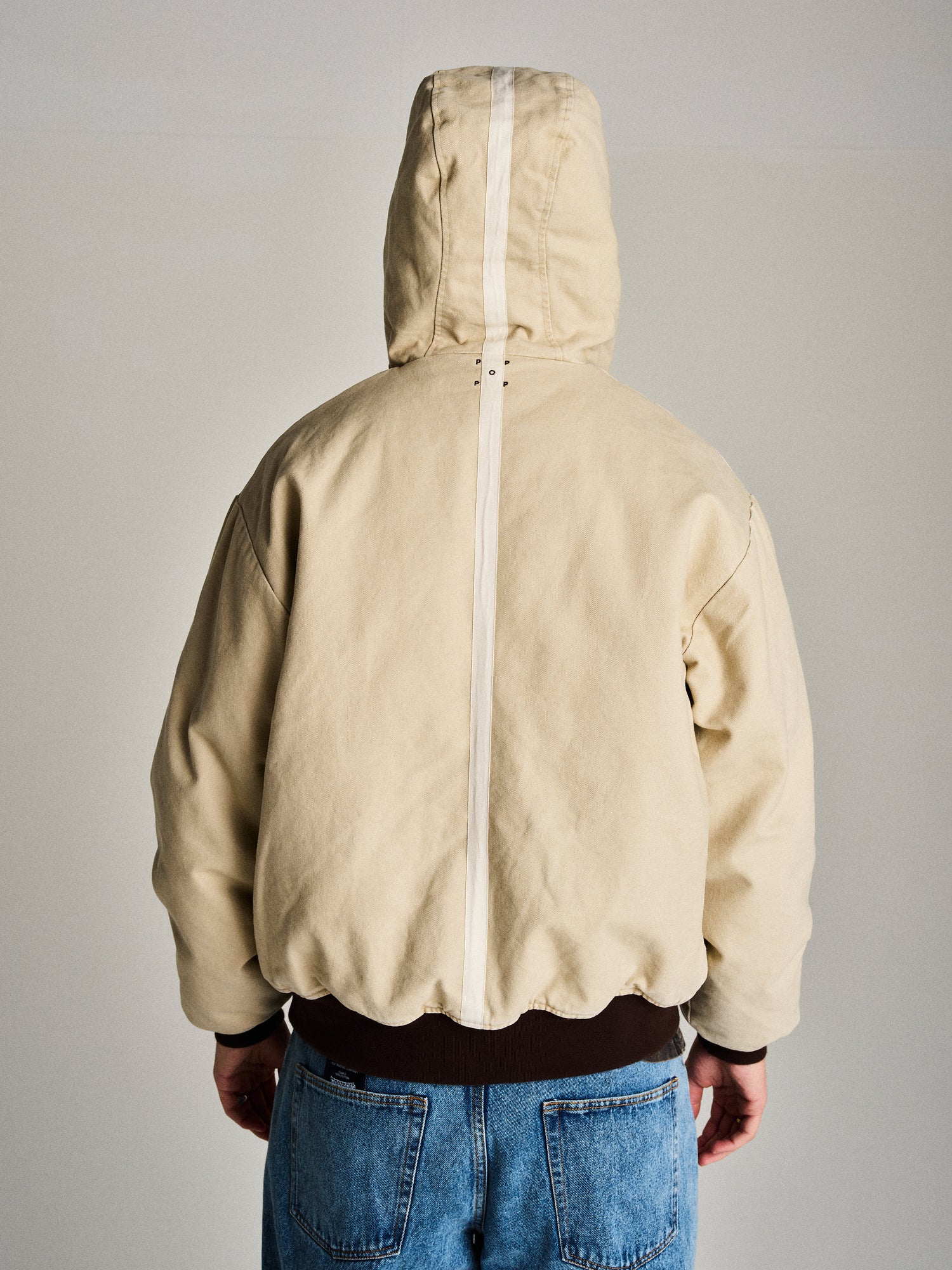 Pop Hooded Flight Jacket White Pepper