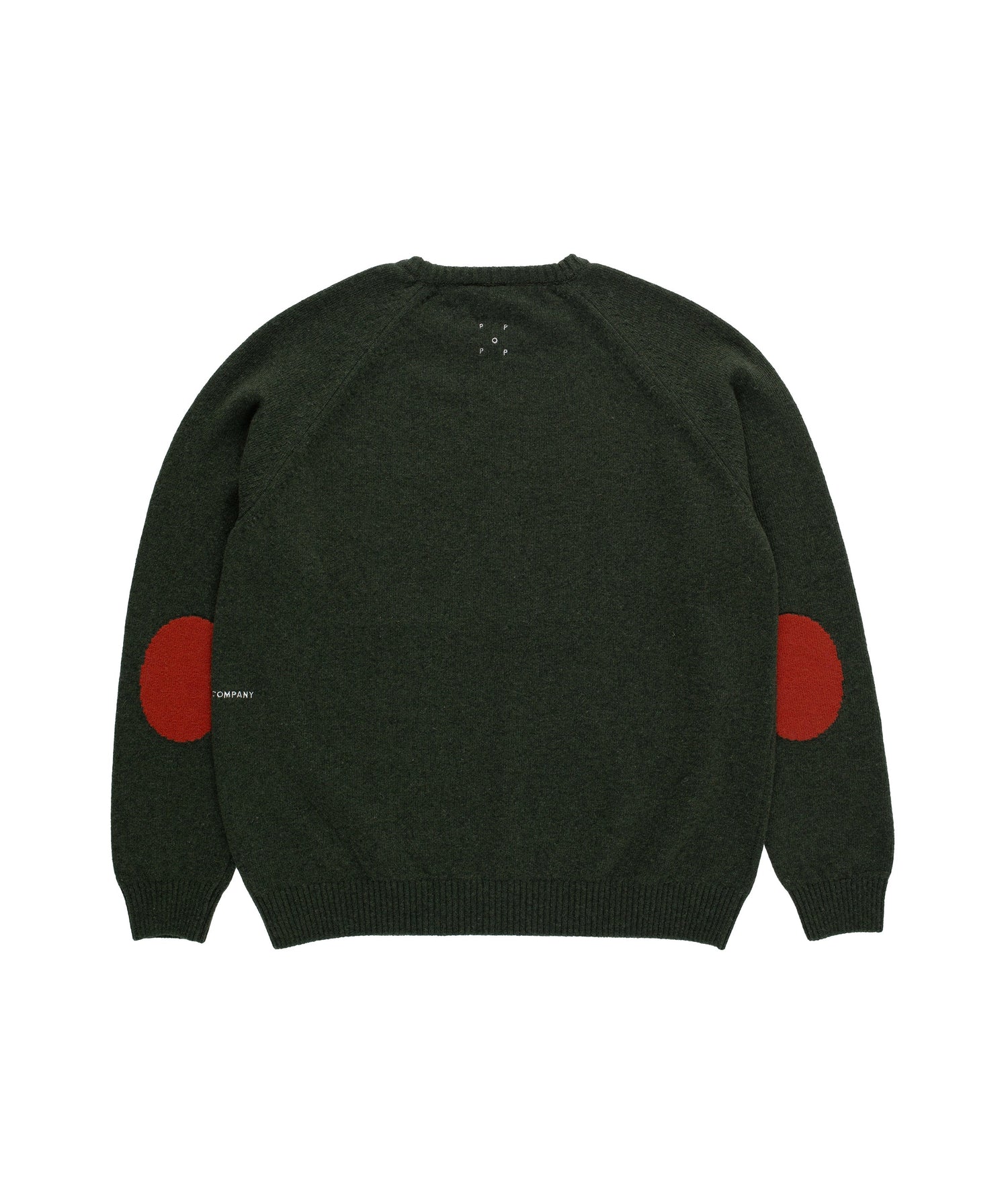 Pop Knitted Elbow Crewneck Duffel Green