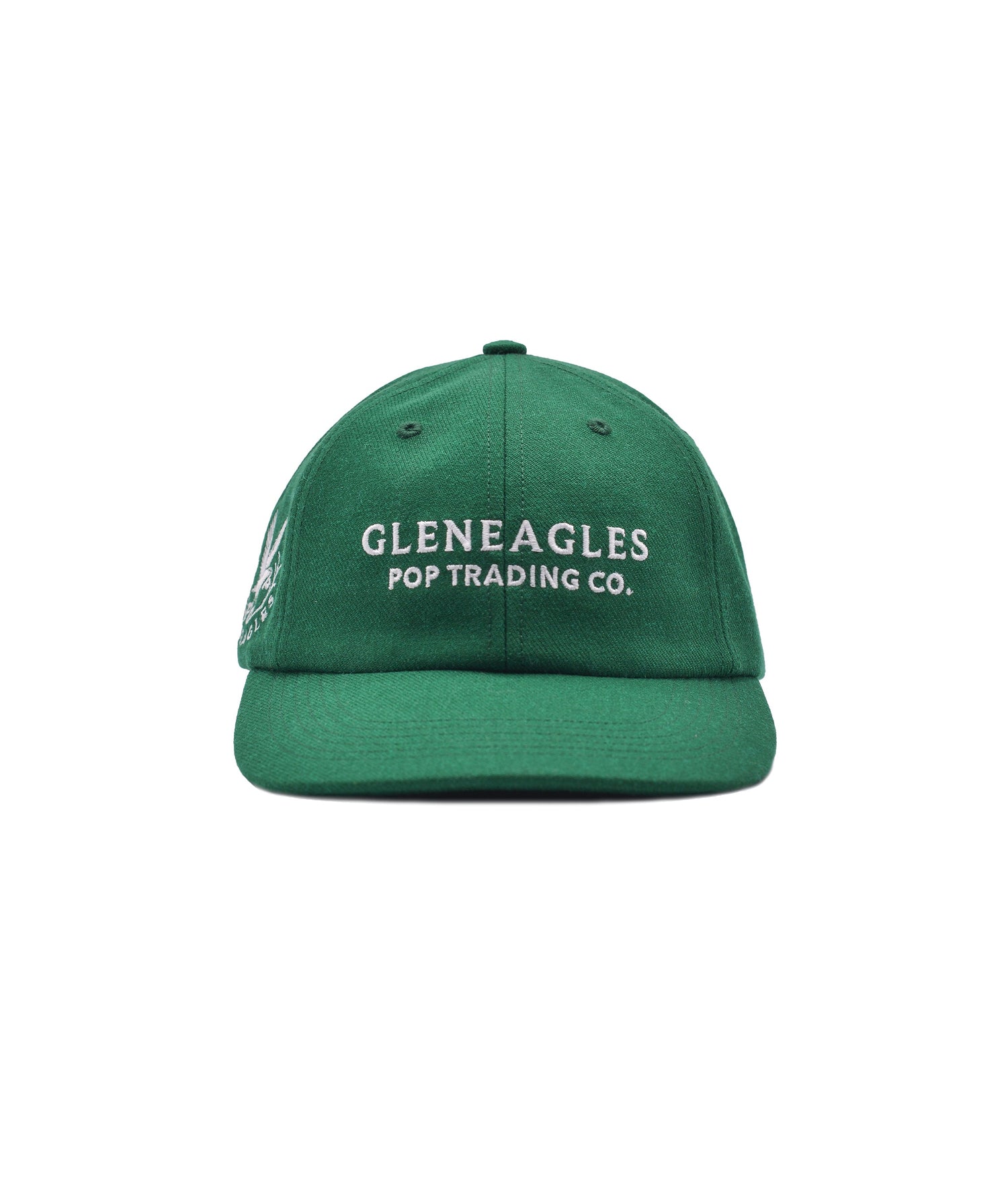 Pop & Gleneagles Wool Sixpanel Hat Dark Green