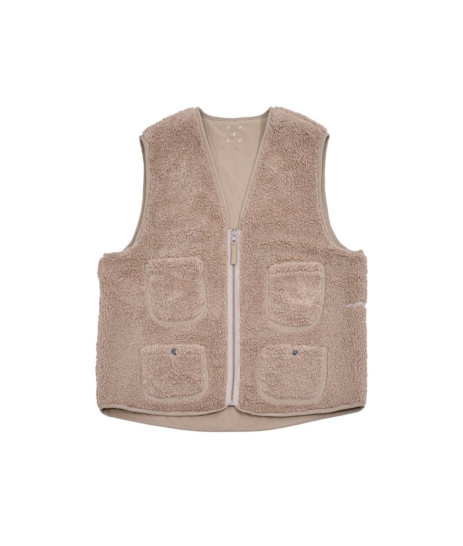 Pop Harold Reversible Vest White Pepper