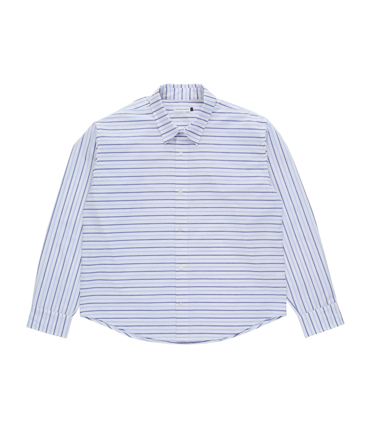 Pop Striped Logo Shirt White/Blue