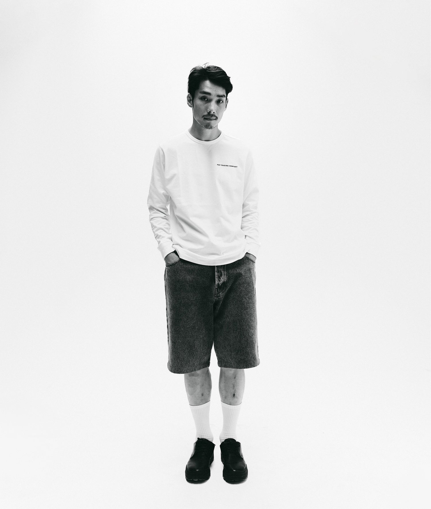 Pop Logo Longsleeve White/Black