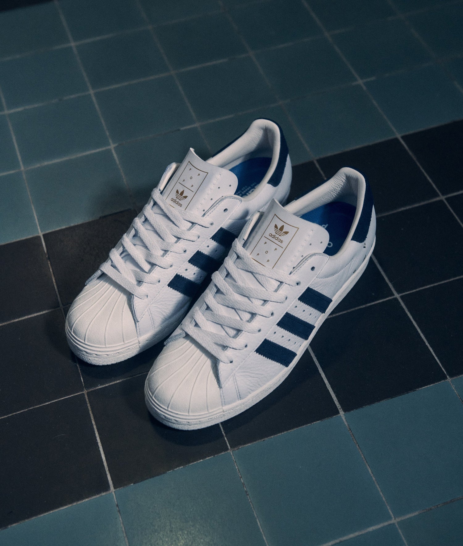 Pop & Adidas Superstar ADV White/Navy