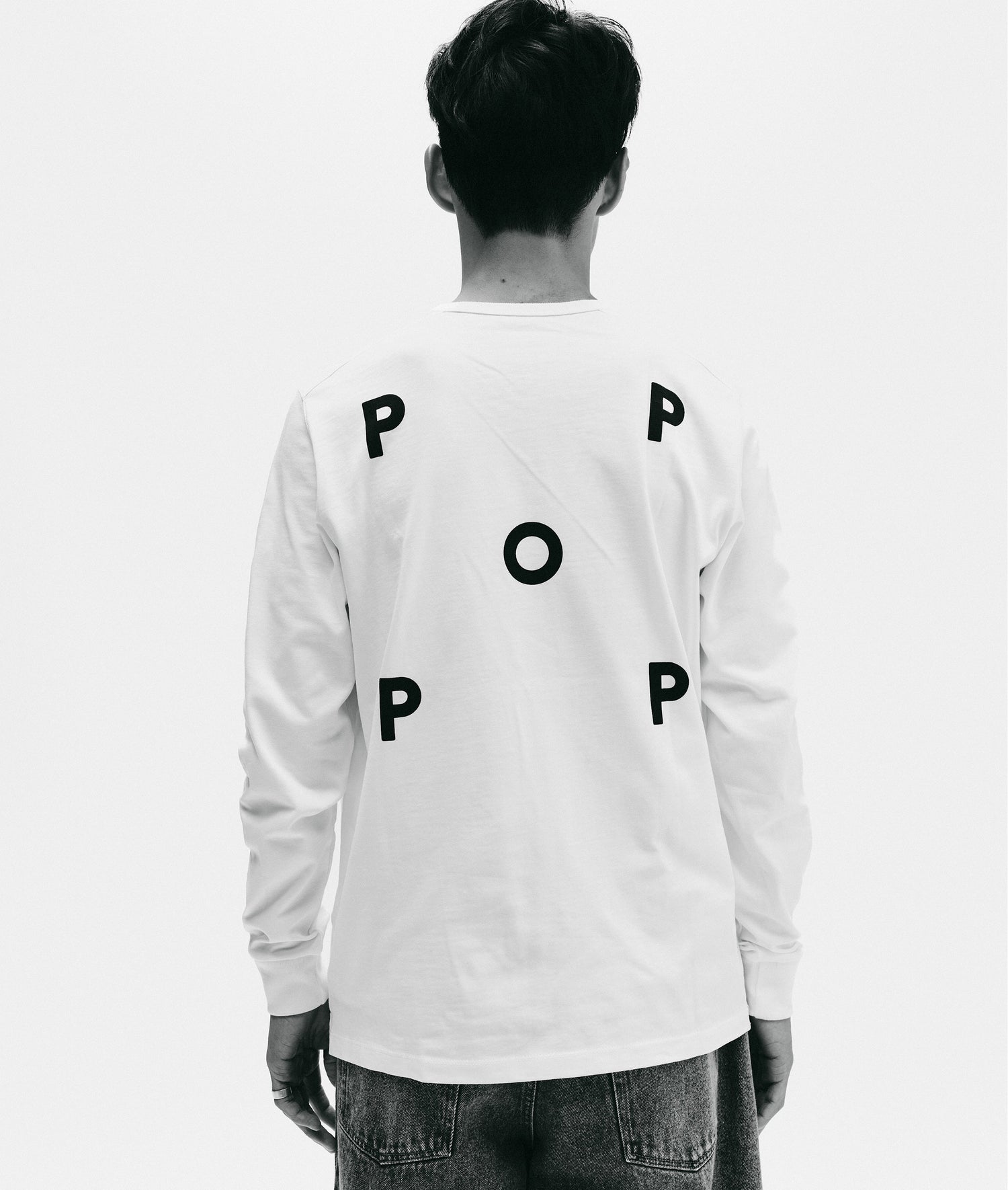 Pop Logo Longsleeve White/Black