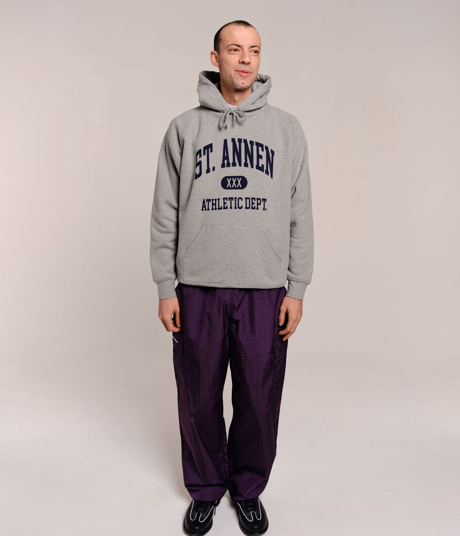 Pop St Annen Hooded Sweat Grey Heather