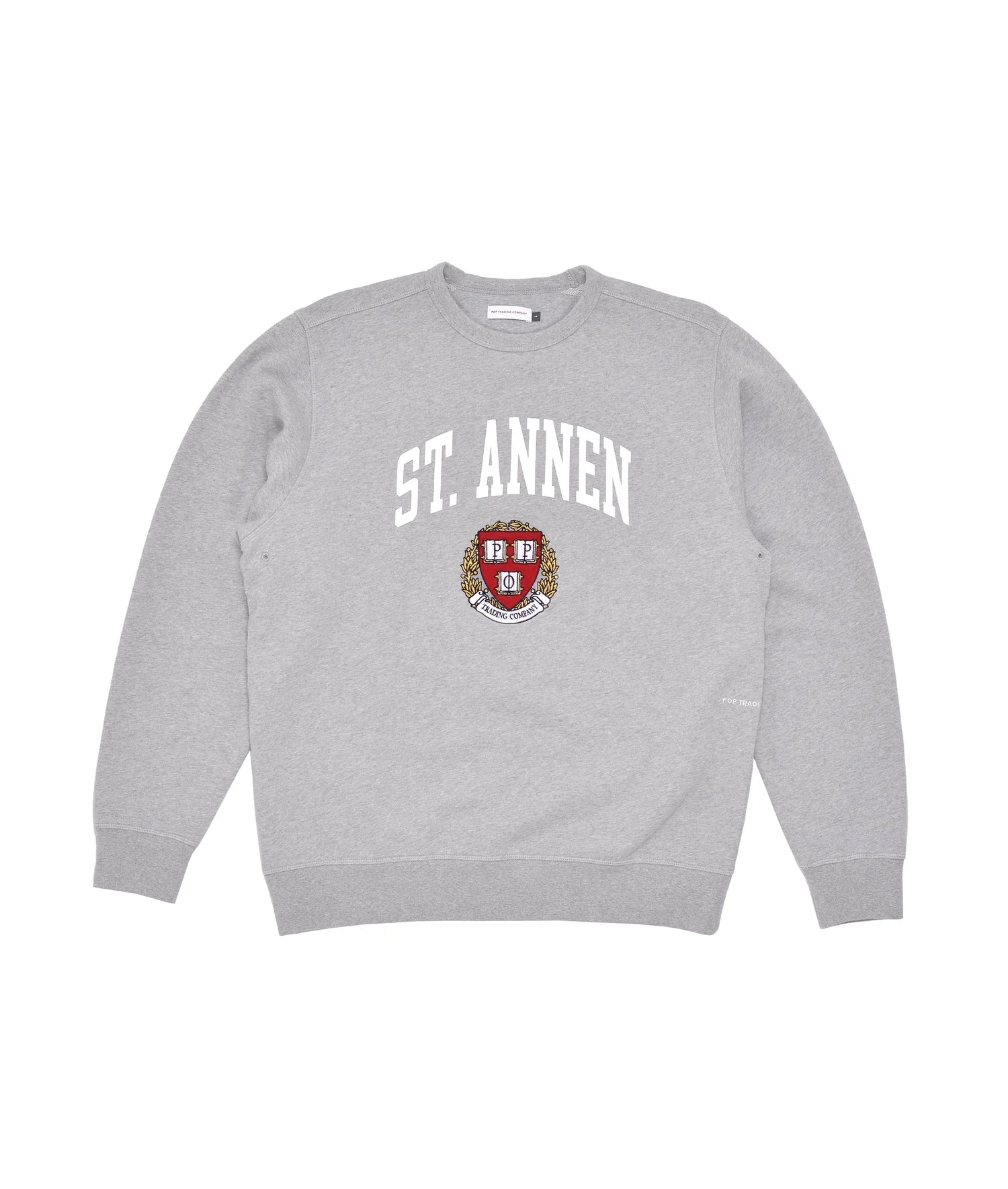 Pop St Annen Crest Crewneck Sweat Heather Grey
