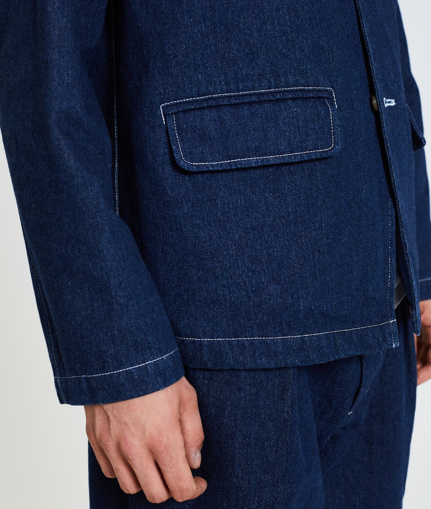 Pop Hewitt Suit Jacket Rinsed Denim