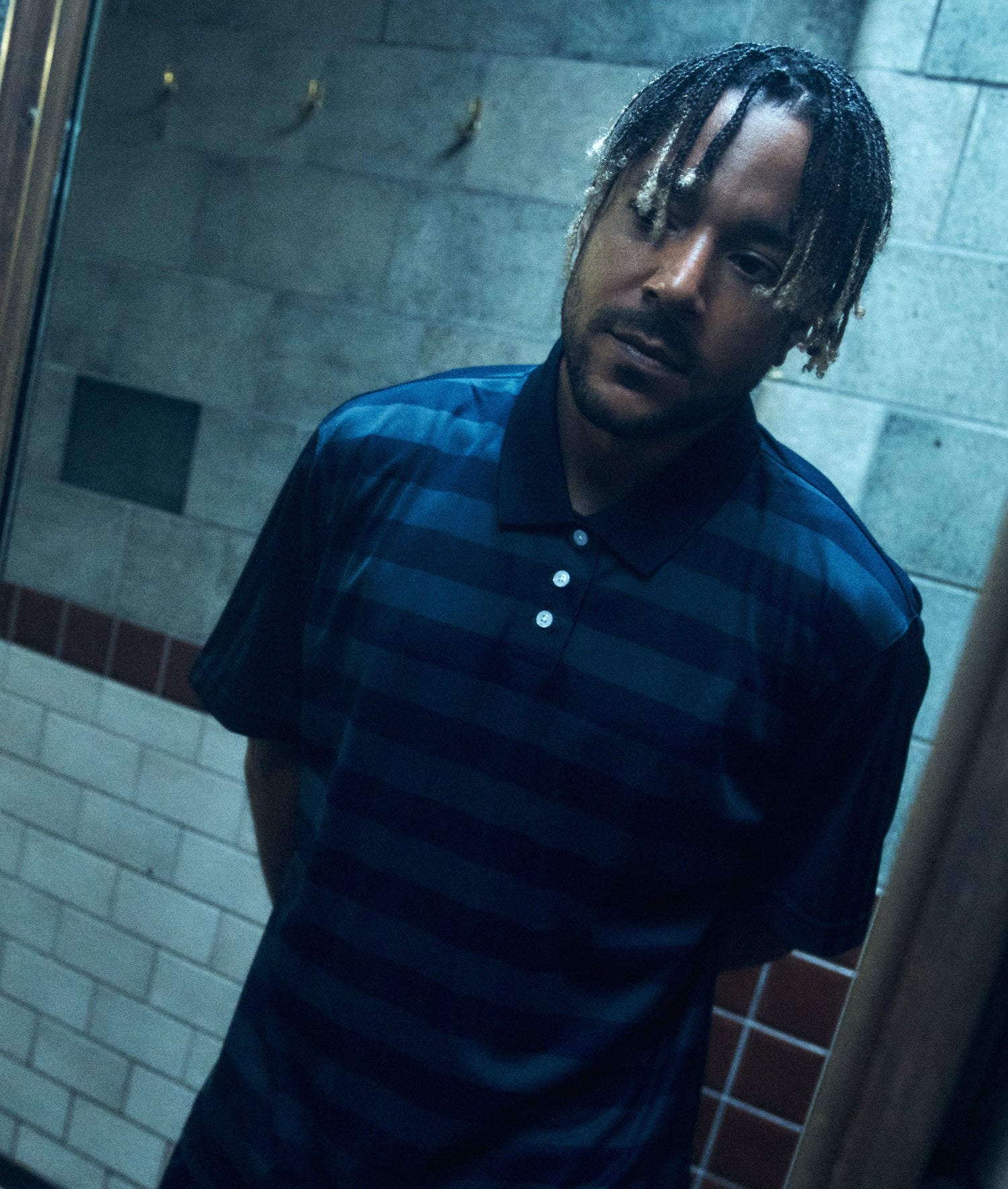 Pop & Adidas Polo SS T-Shirt Navy/Blue