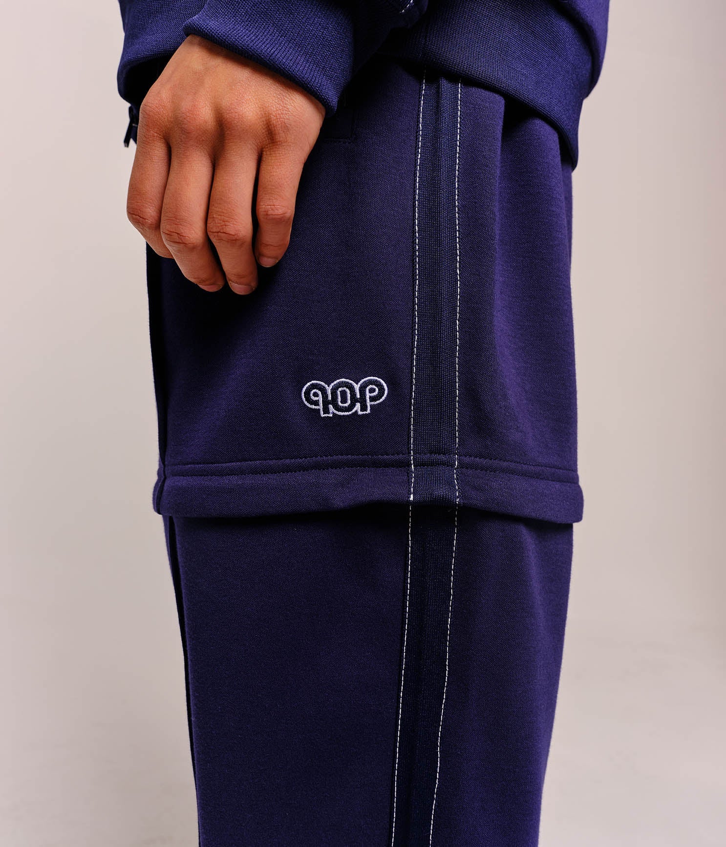 Pop Pub Zip Off Track Pants Navy