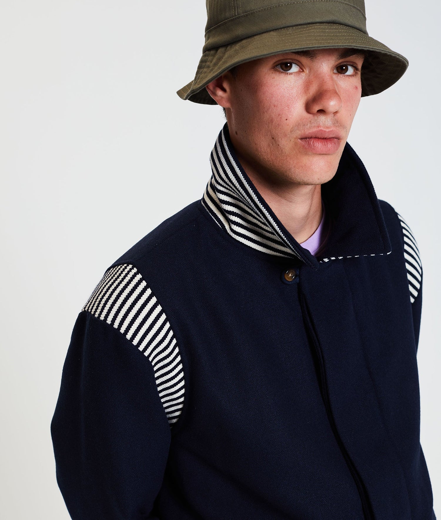 Pop Varsity Jacket Navy