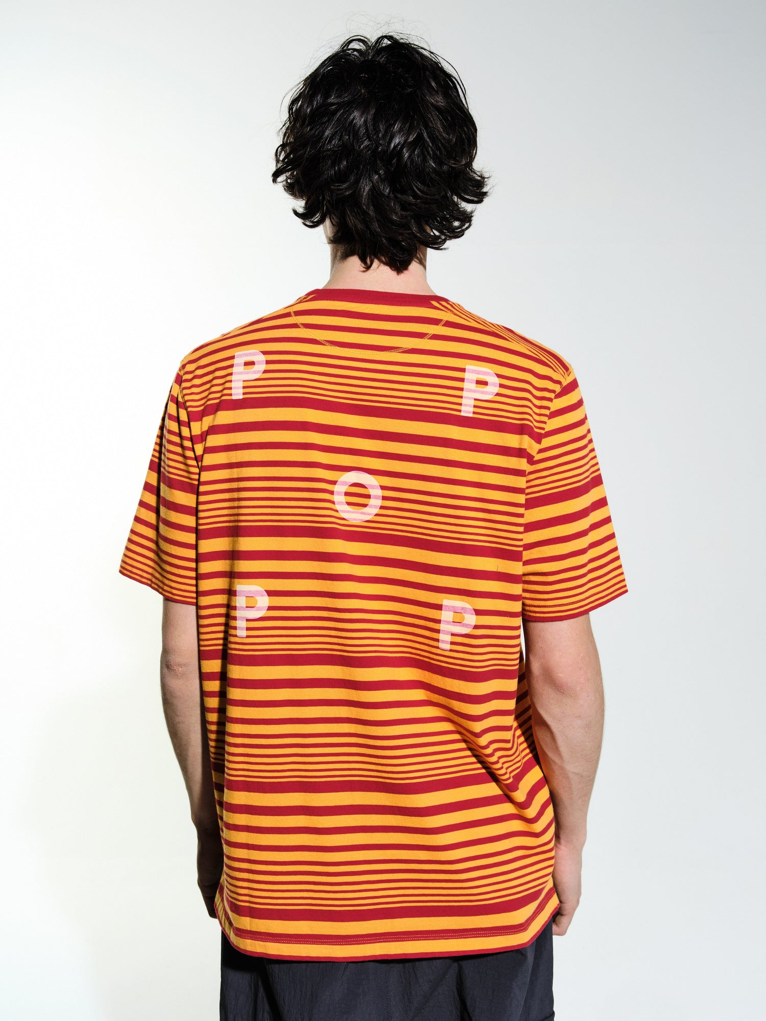 Pop Striped Logo T-Shirt Island Poppy