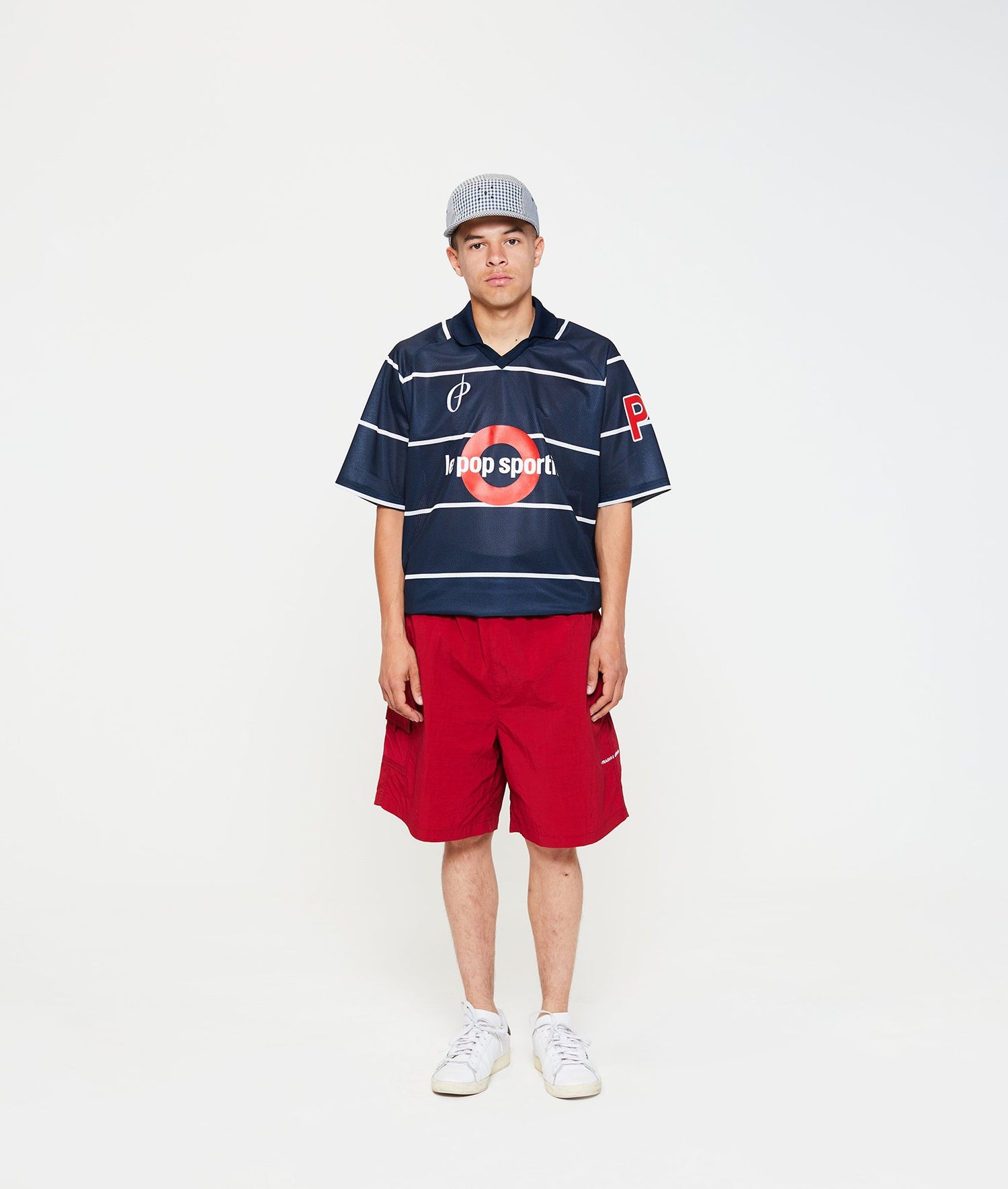 Pop Gingham Fivepanel hat Navy/White