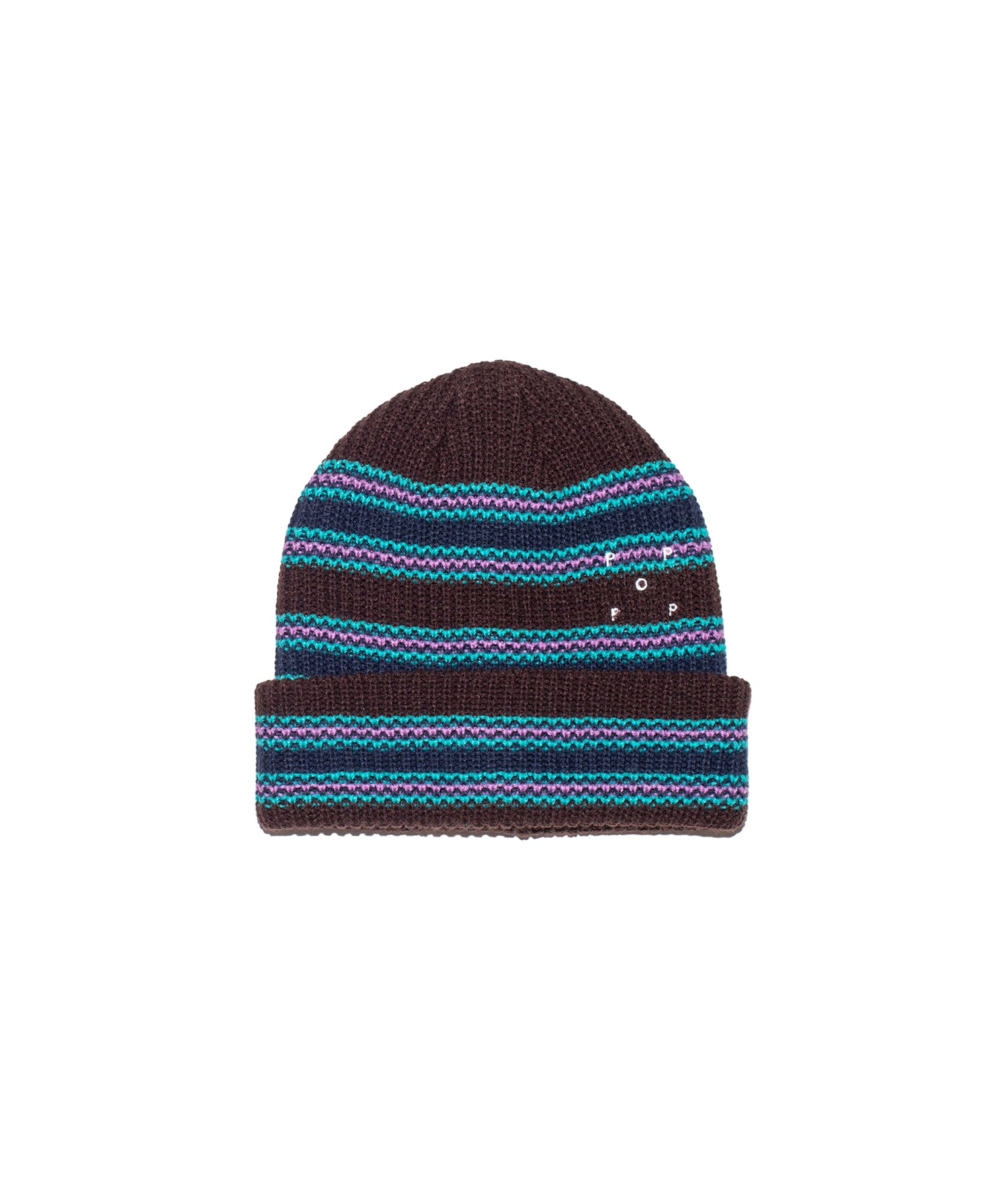 Pop Striped Beanie Delicioso/Peacock Green
