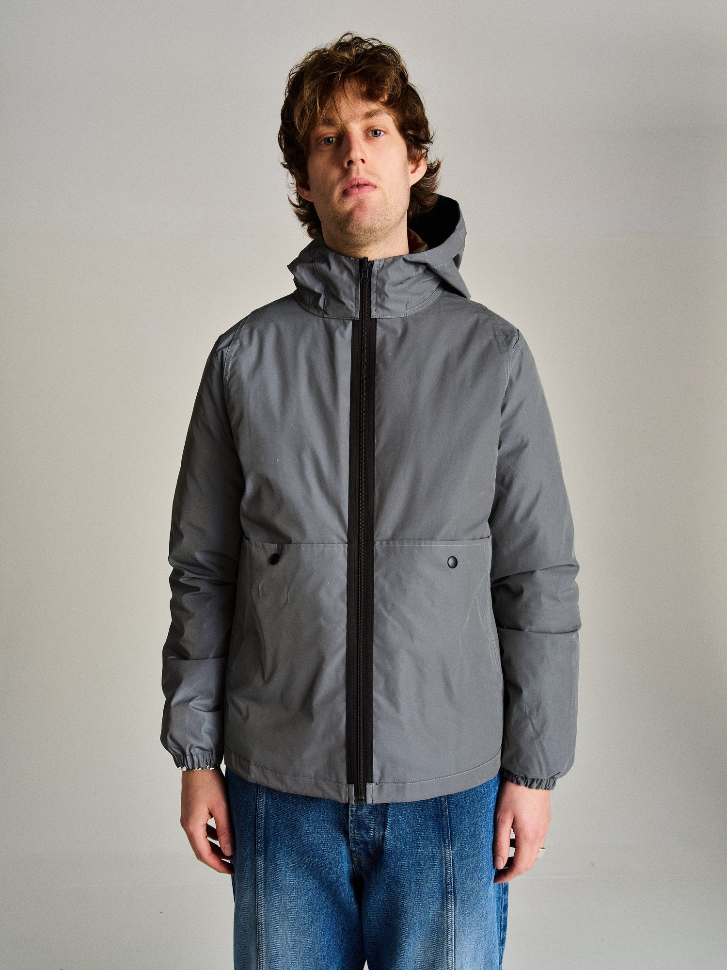 Pop Reversible Tech Jacket Anthracite/Reflective