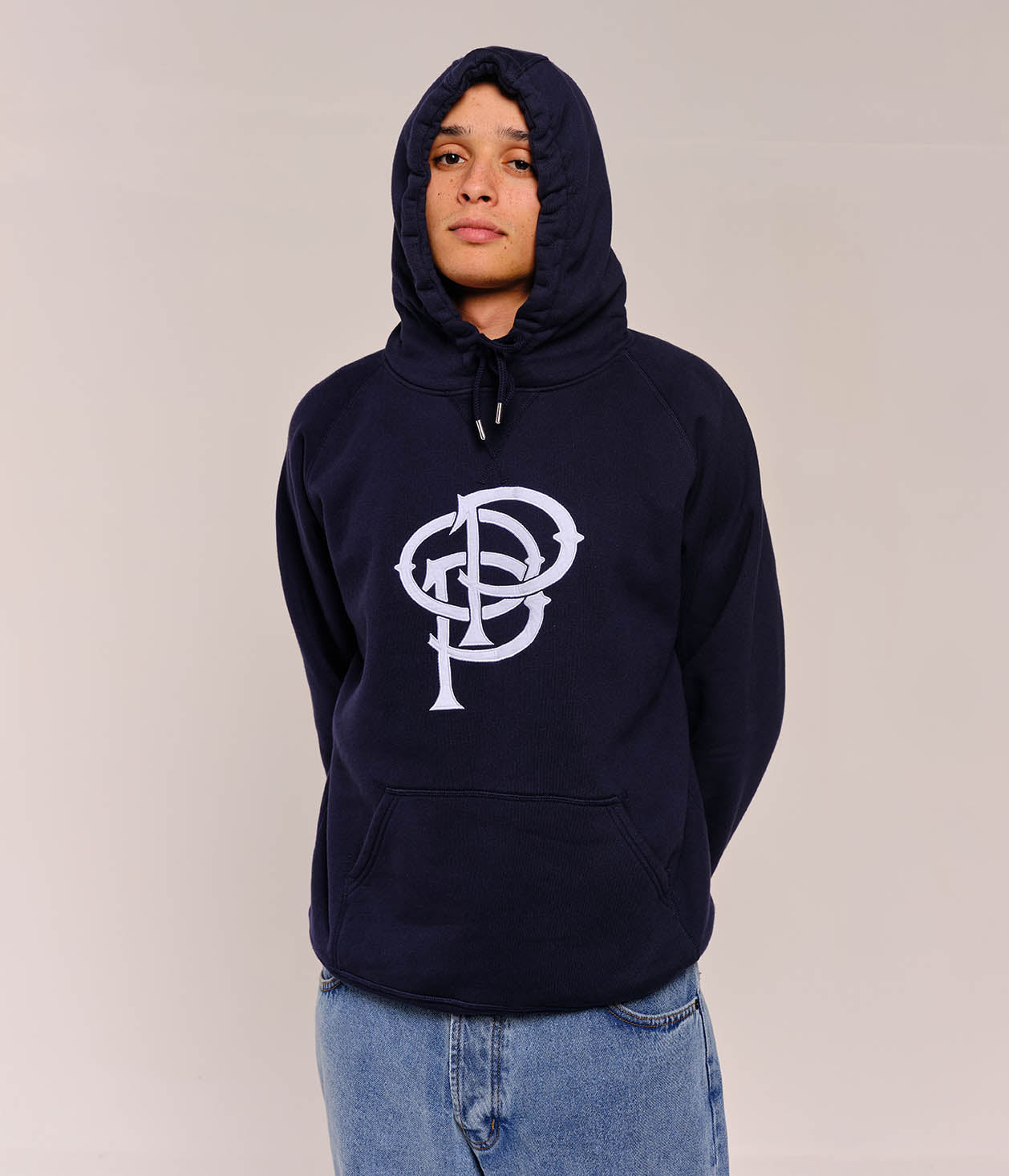 Pop Initials Hooded Sweat Navy