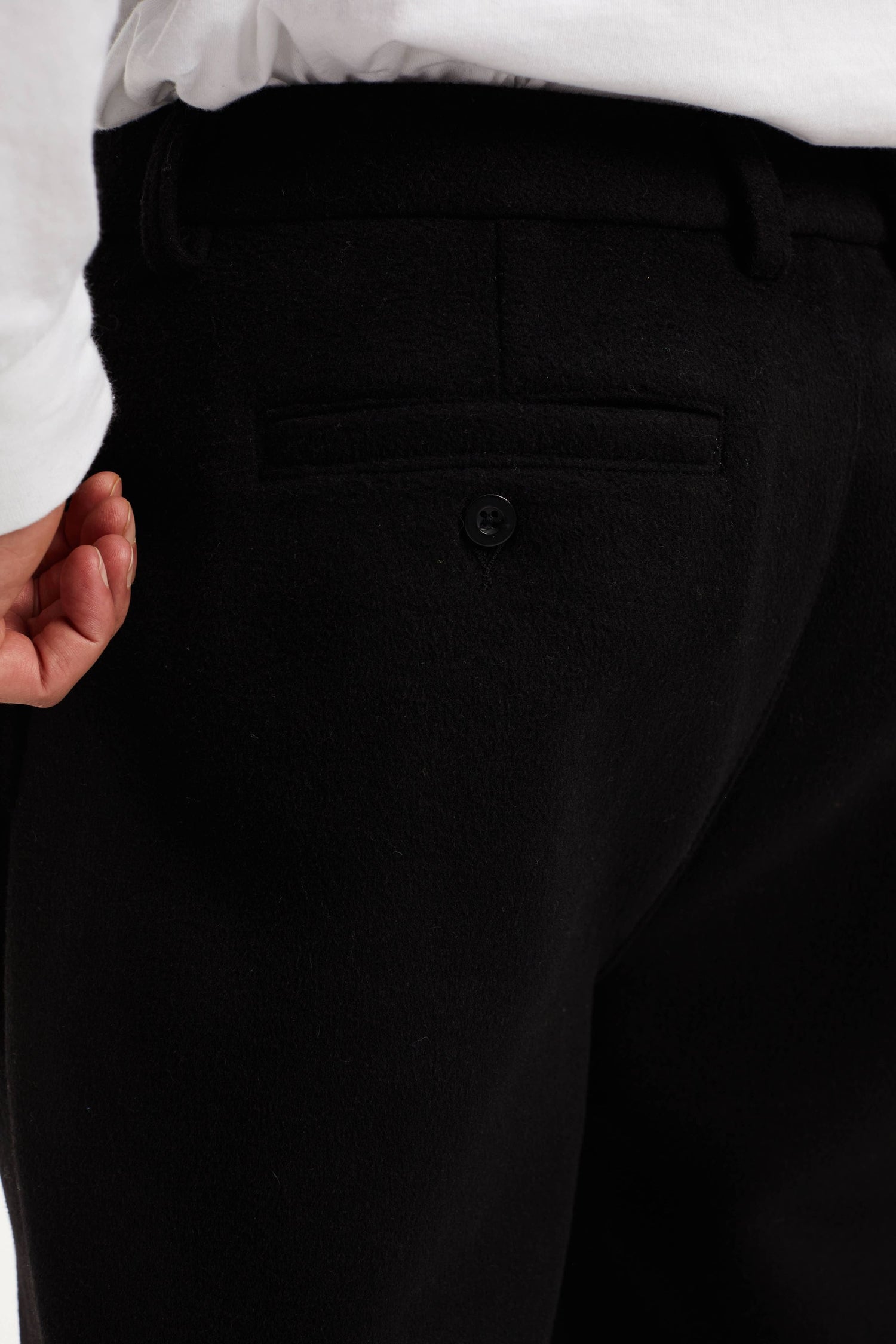 Pop Wool Suit Pants Black