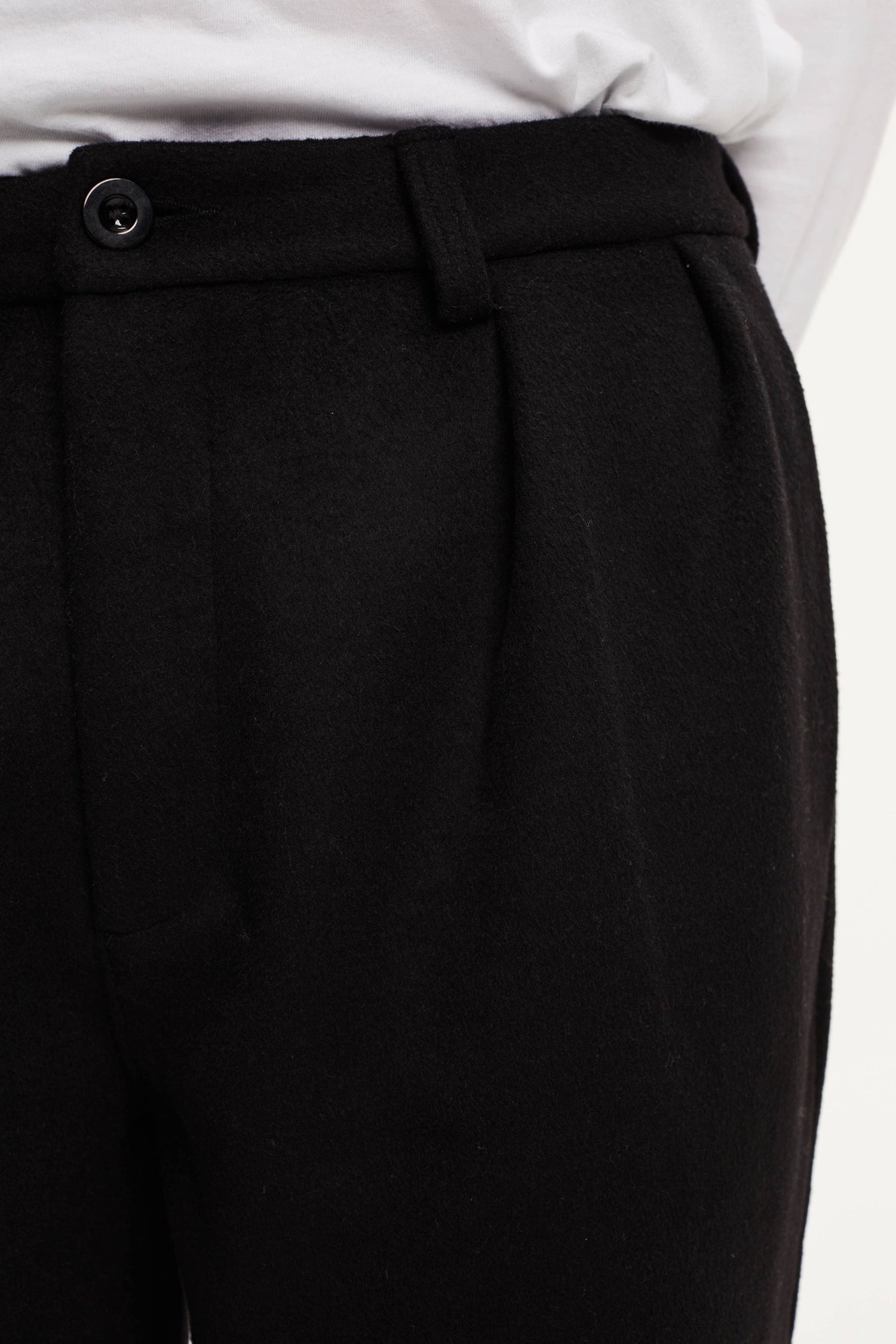 Pop Wool Suit Pants Black