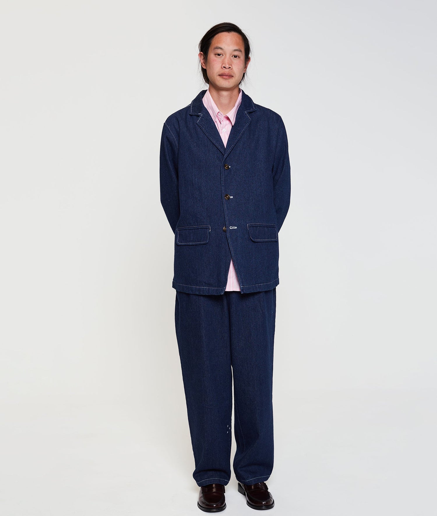 Pop Hewitt Suit Jacket Rinsed Denim