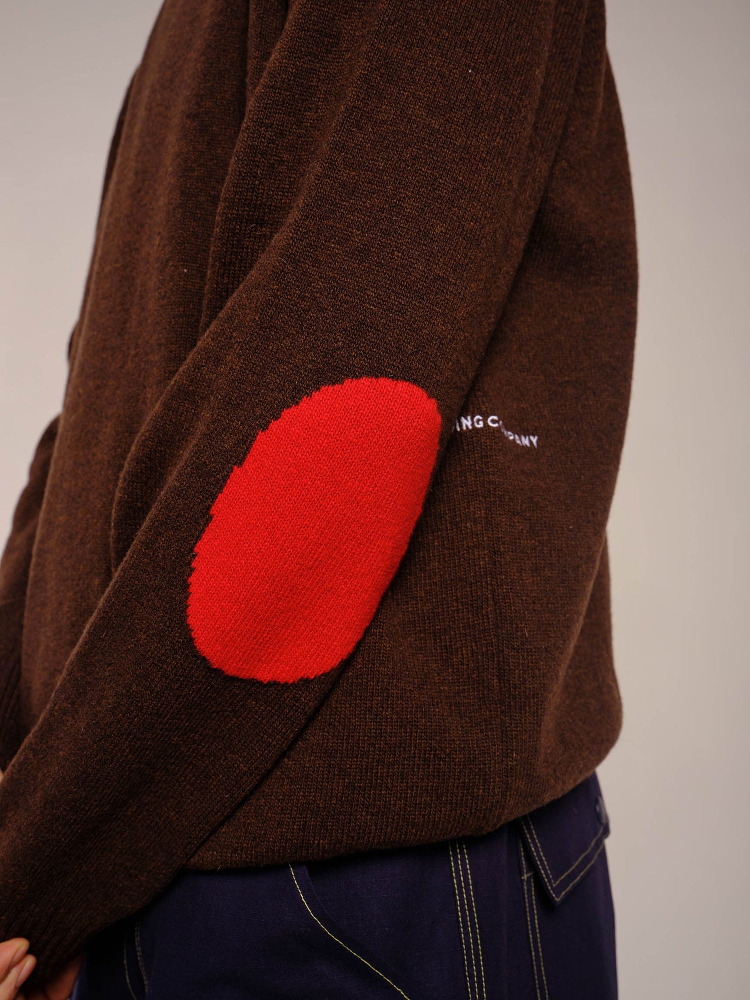 Pop Elbow Knitted Crewneck Delicioso/Goji Berry