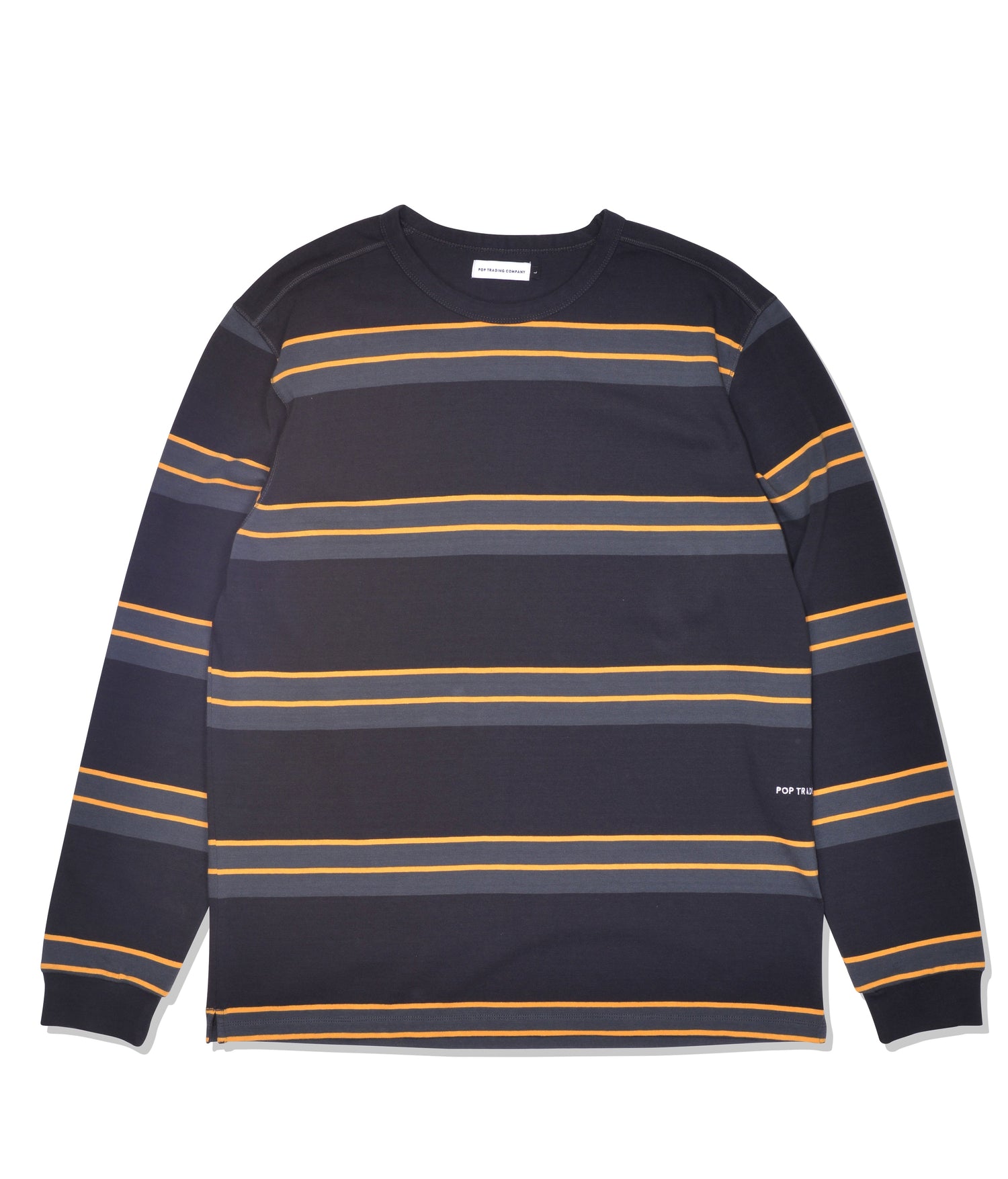 Pop Striped Longsleeve Charcoal/Burnt Yellow