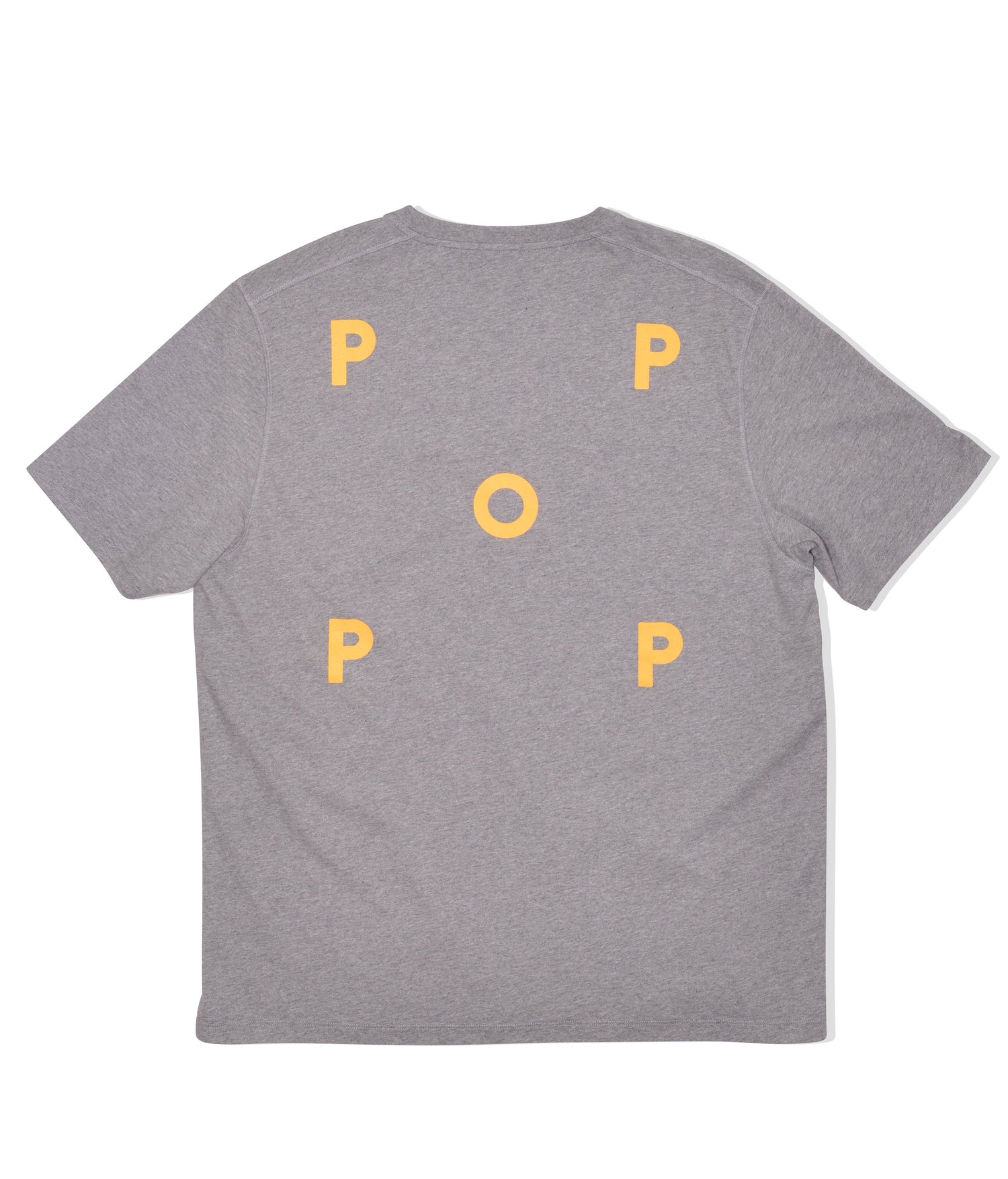 Pop Logo T-Shirt Heather Grey/Yellow