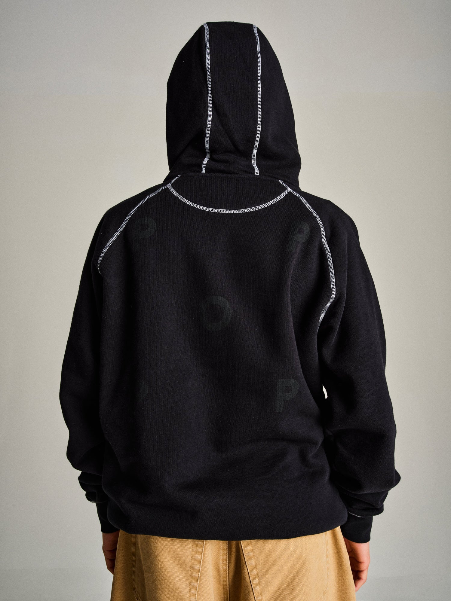 Pop Logo Hooded Sweat Black