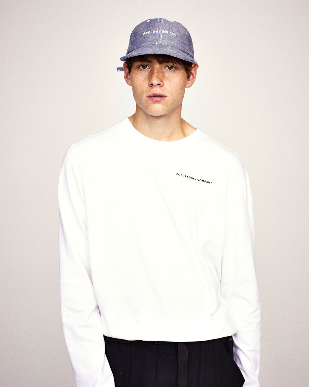 Pop Flexfoam Sixpanel Hat Blue Chambray