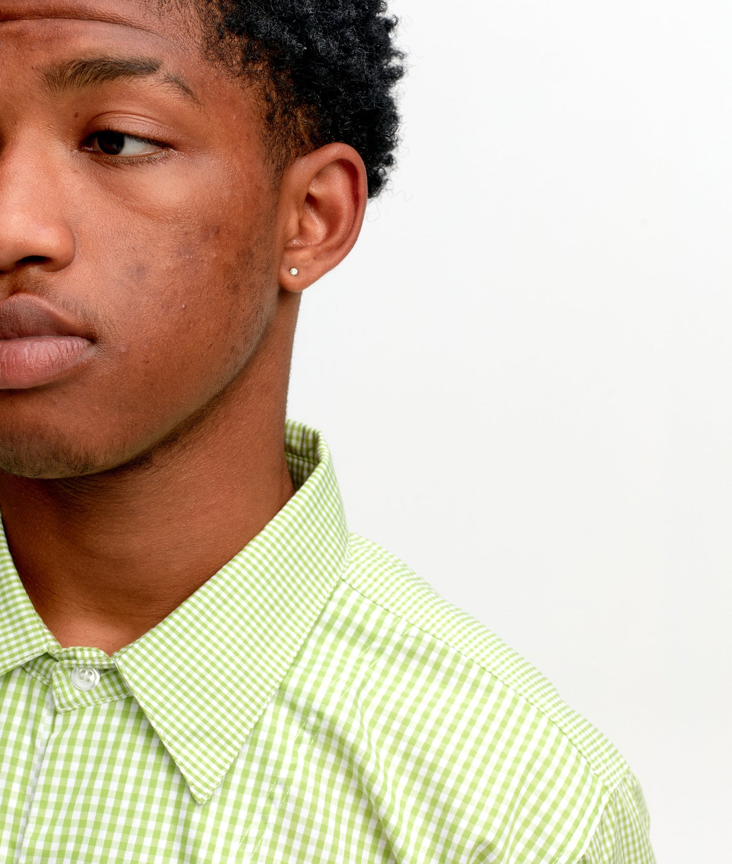 Pop Italo Shirt Jade Lime Gingham