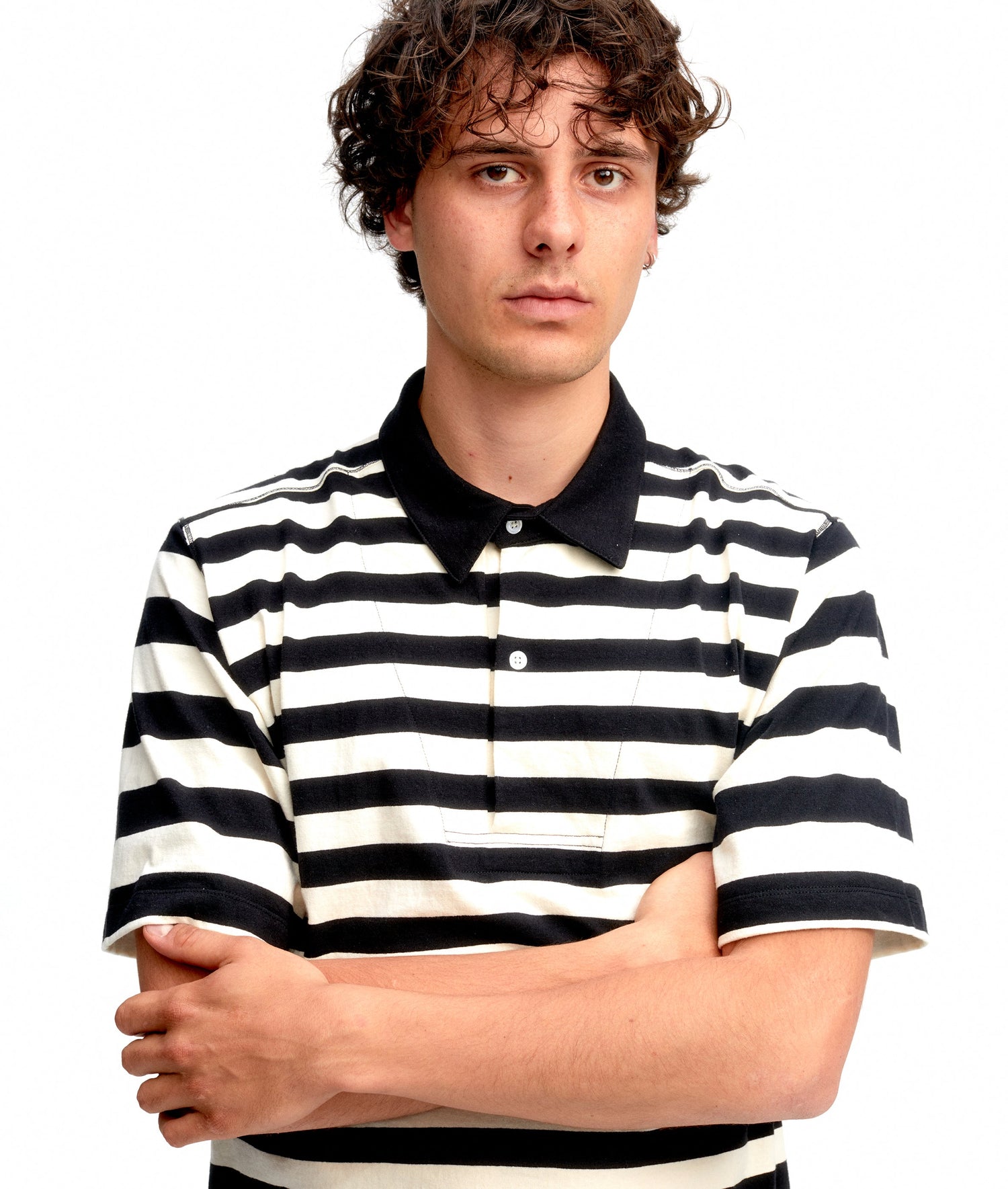 Pop Stripe Italo Shirt Black/Off White