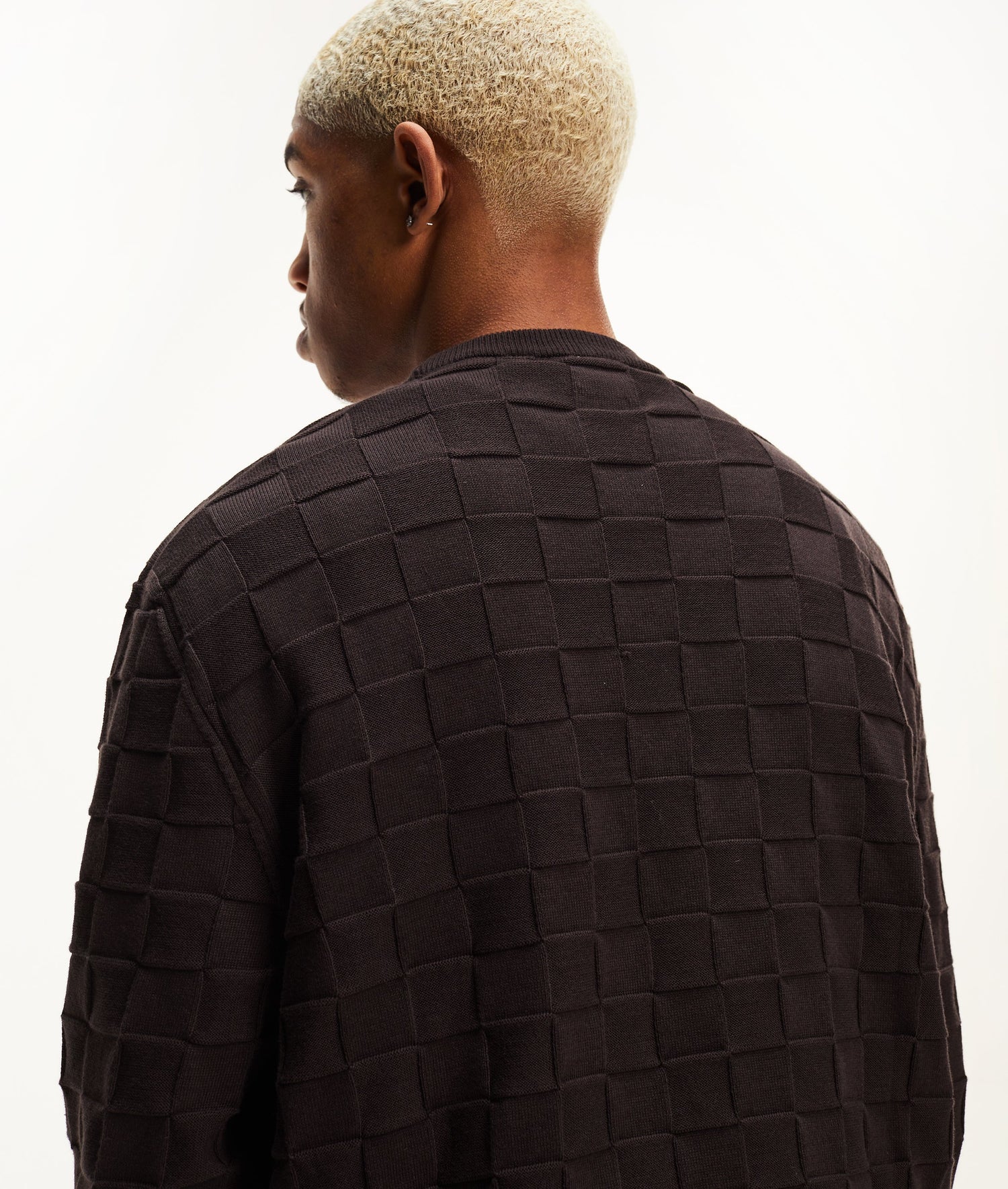 Pop Checked Panel Knit Delicioso