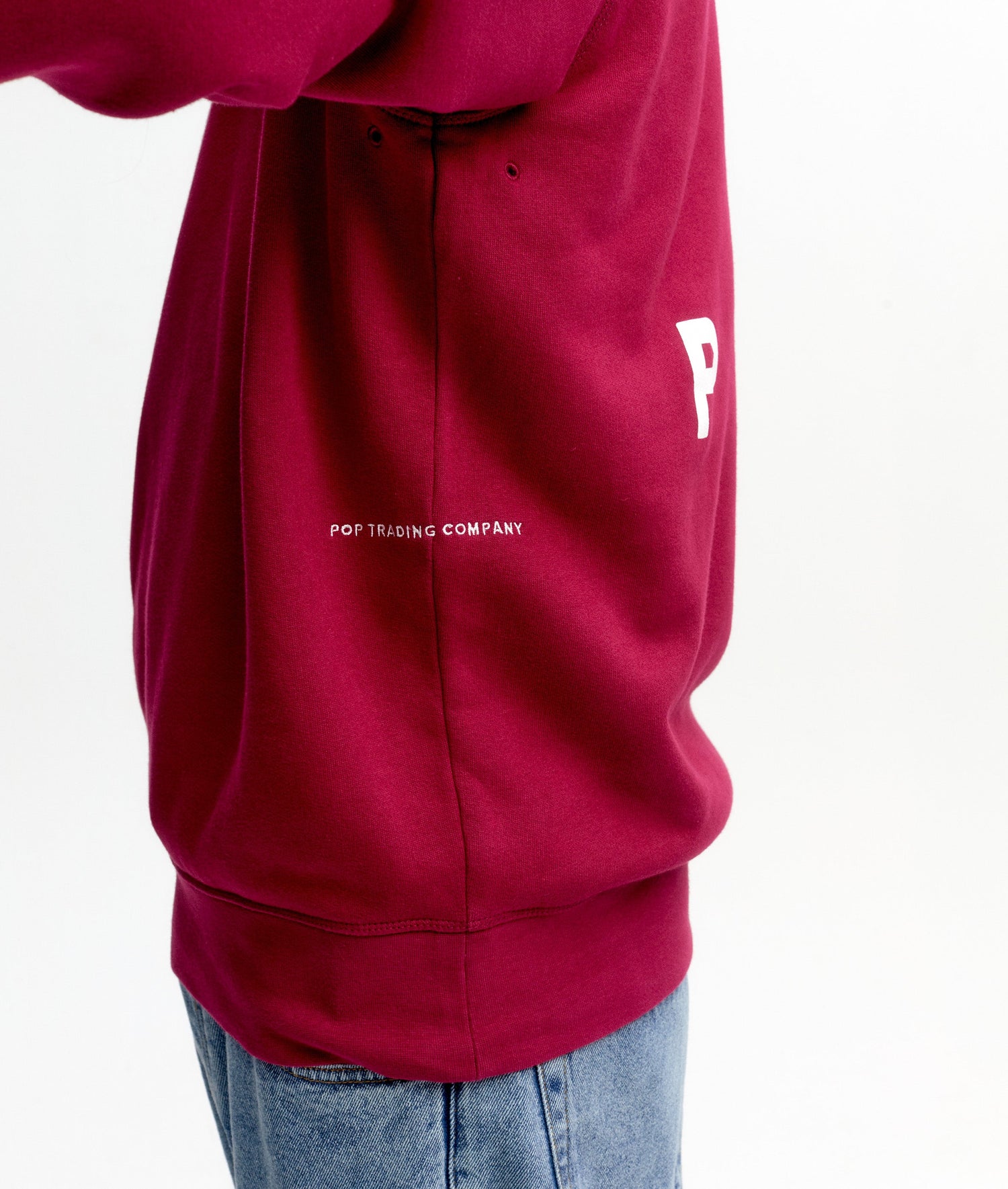 Pop Logo Crewneck Sweat Raspberry/White