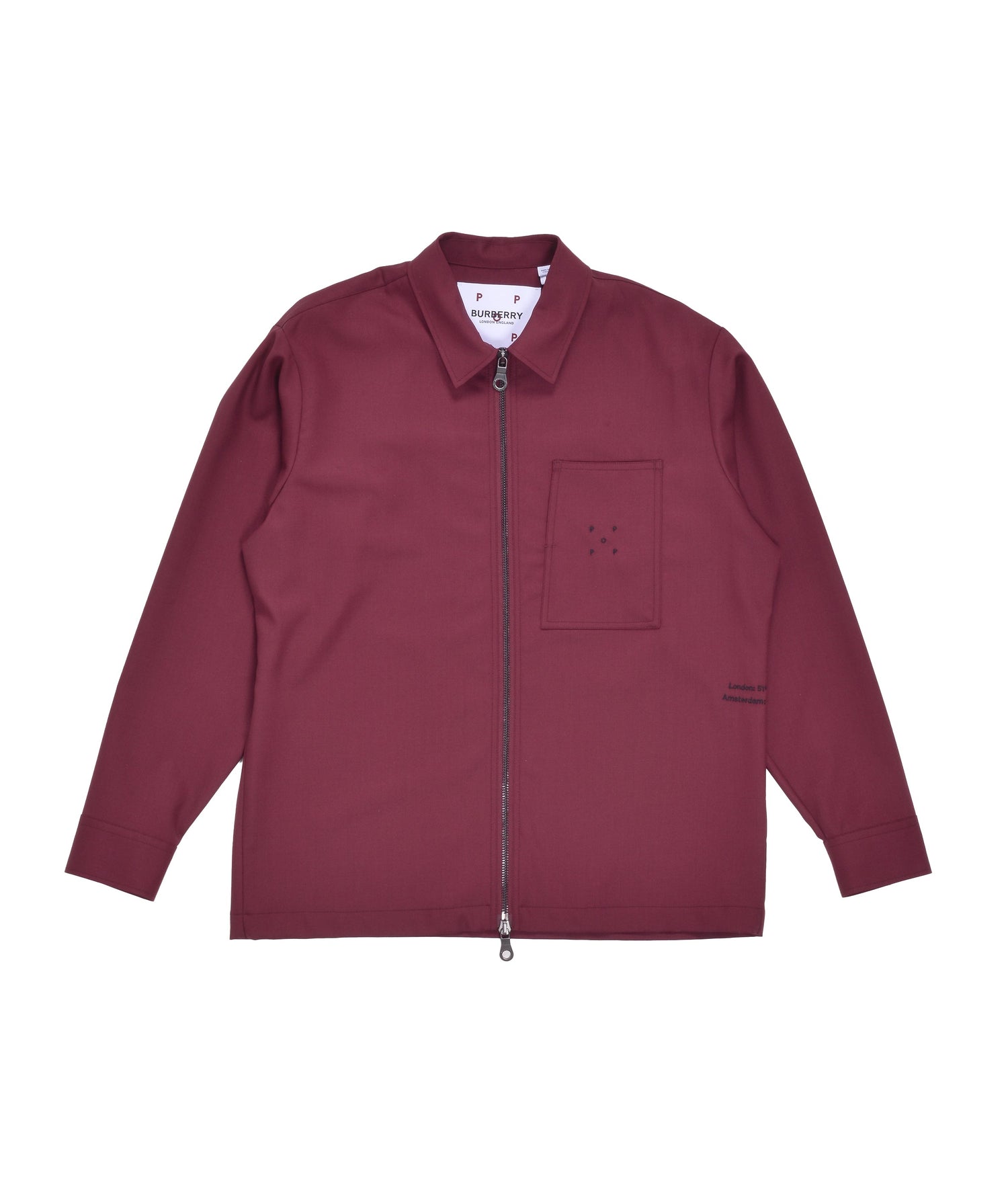 Burberry & Pop Overshirt Garnet