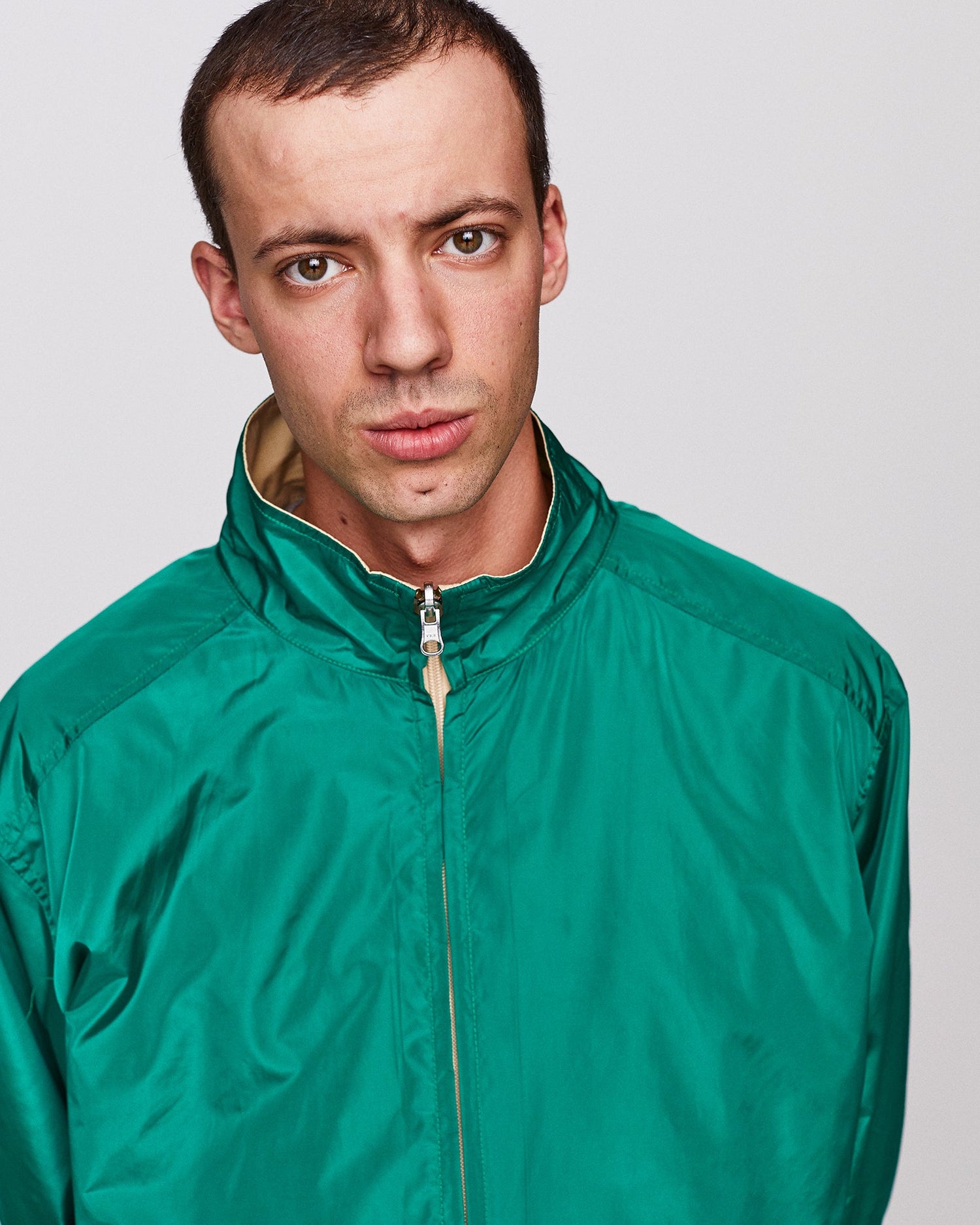Pop Plada Reversible Jacket Khaki/Kelly Green
