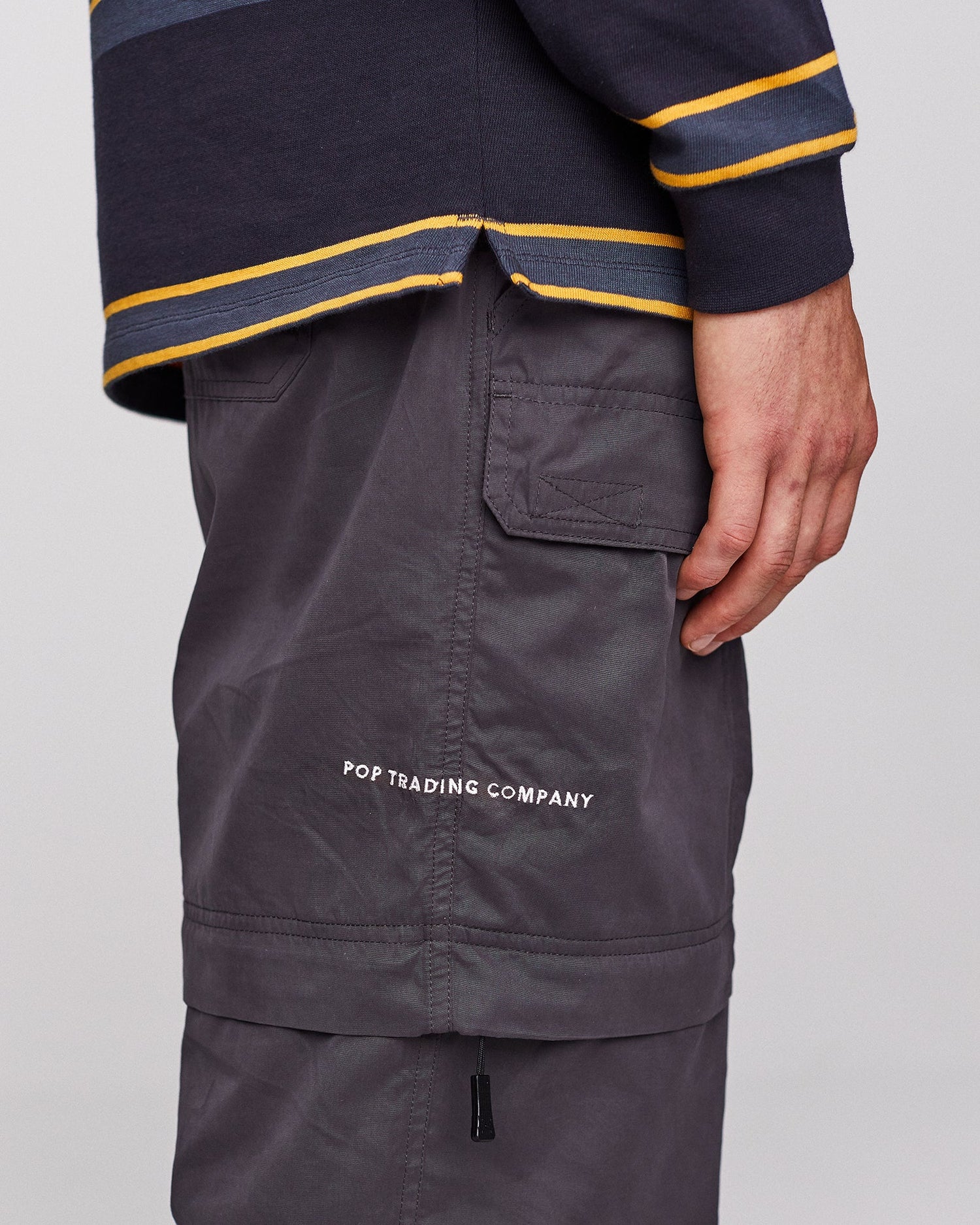Pop Zip Off Pants Charcoal