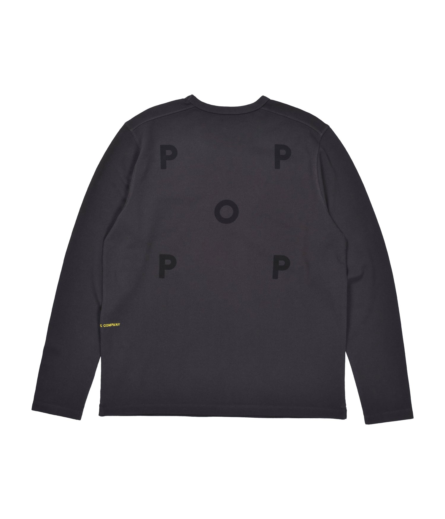 Pop Logo Pique Longsleeve Anthracite