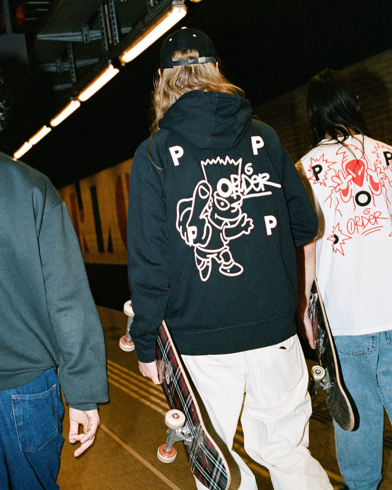 Pop/Order Logo Hooded Sweat Black