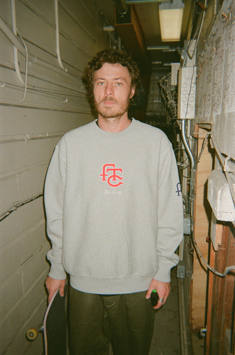 FTC & Pop Crewneck Sweat Heather Grey