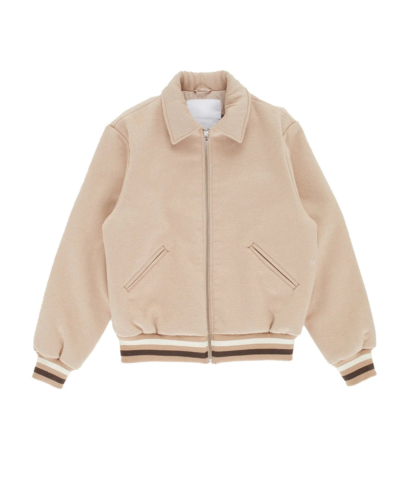 Pop Varsity Jacket White Pepper