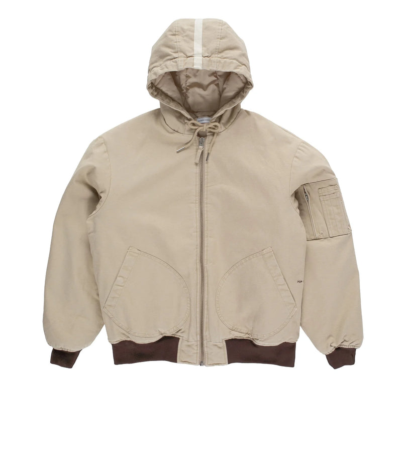 Pop Hooded Flight Jacket White Pepper