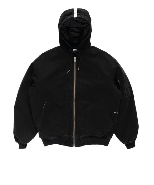 Featured Product Image Of Pop Hooded Flight Jacket Black