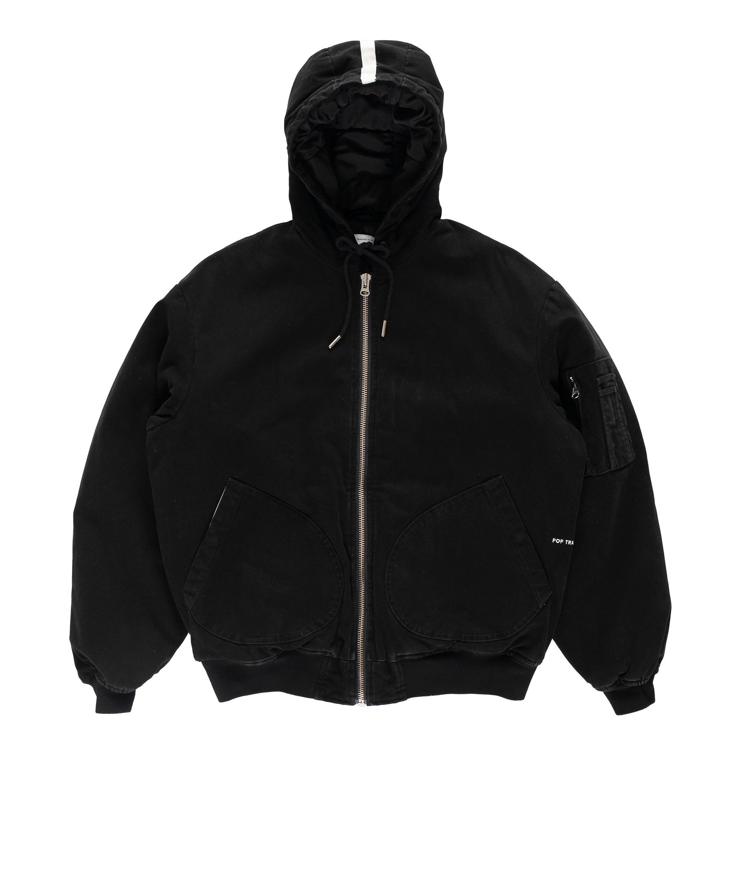 Pop Hooded Flight Jacket Black