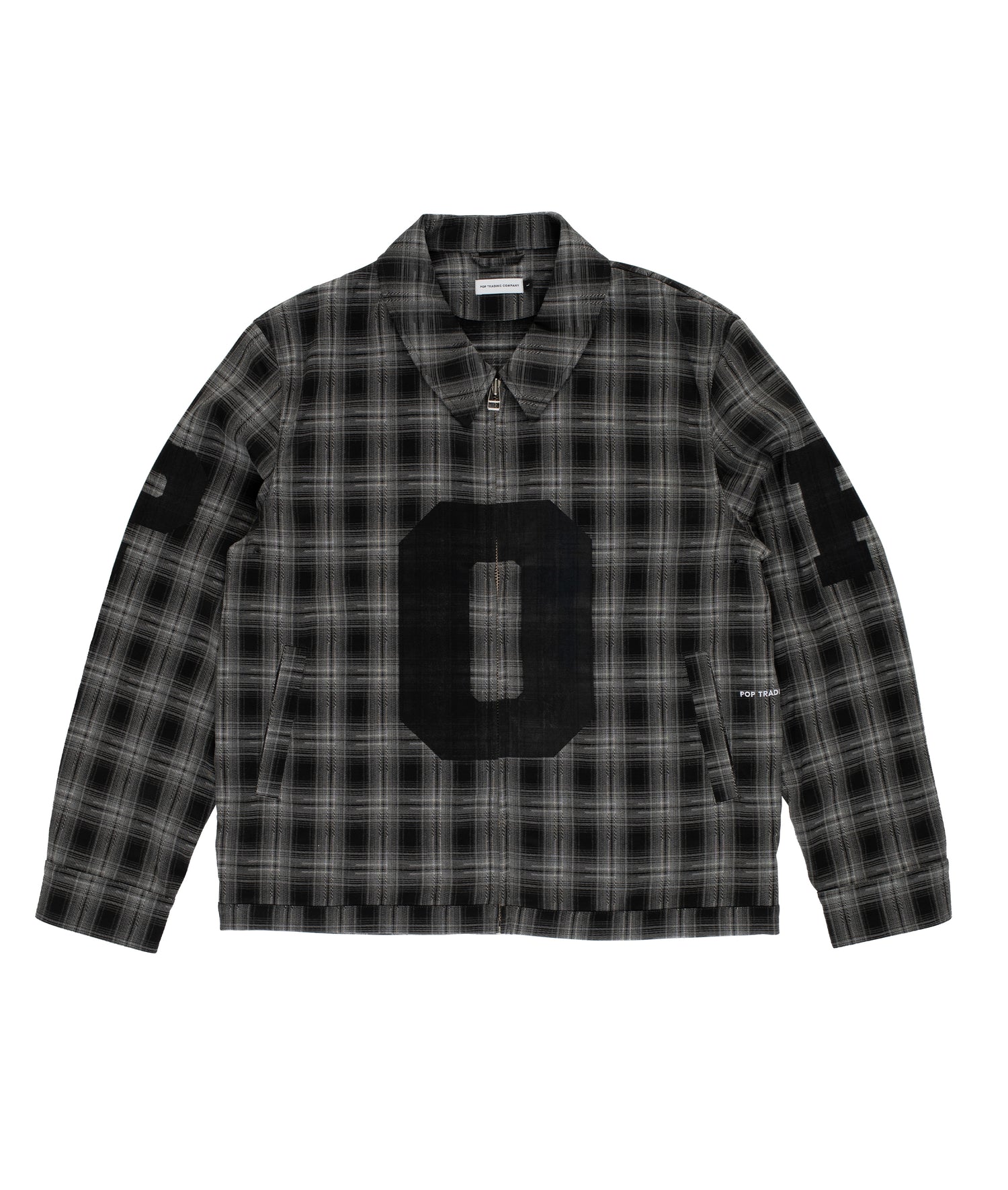 Checked Football Jacket Charcoal