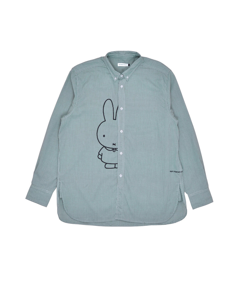 Pop & Miffy Gingham BD Shirt Green