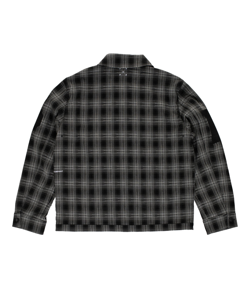 Checked Football Jacket Charcoal