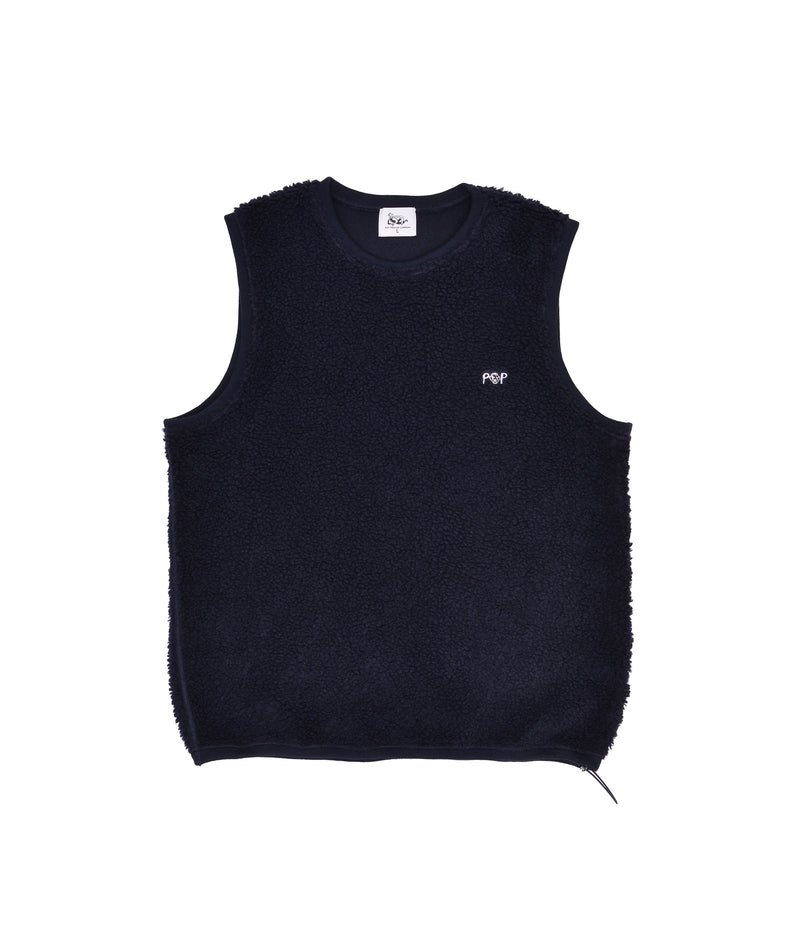 Pop Dancer Fleece Spencer Vest Navy