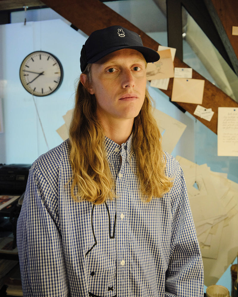 Pop & Miffy Gingham BD Shirt Blue